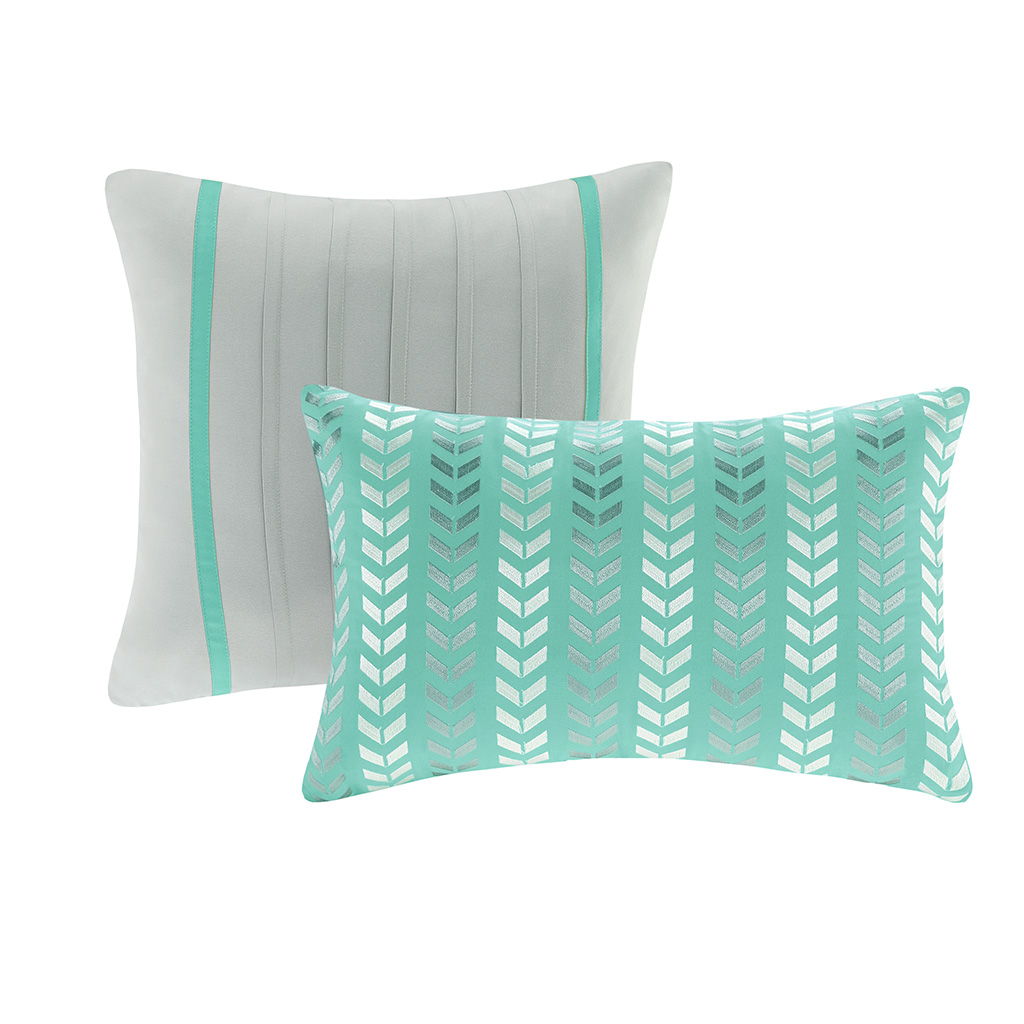 Nadia - Full Comforter Set - Aqua