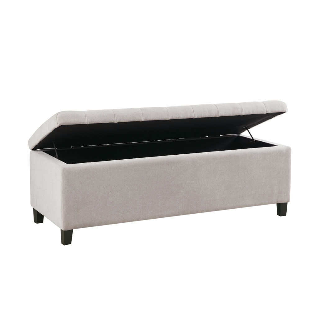 Shandra - Tufted Top Storage Bench - Natural