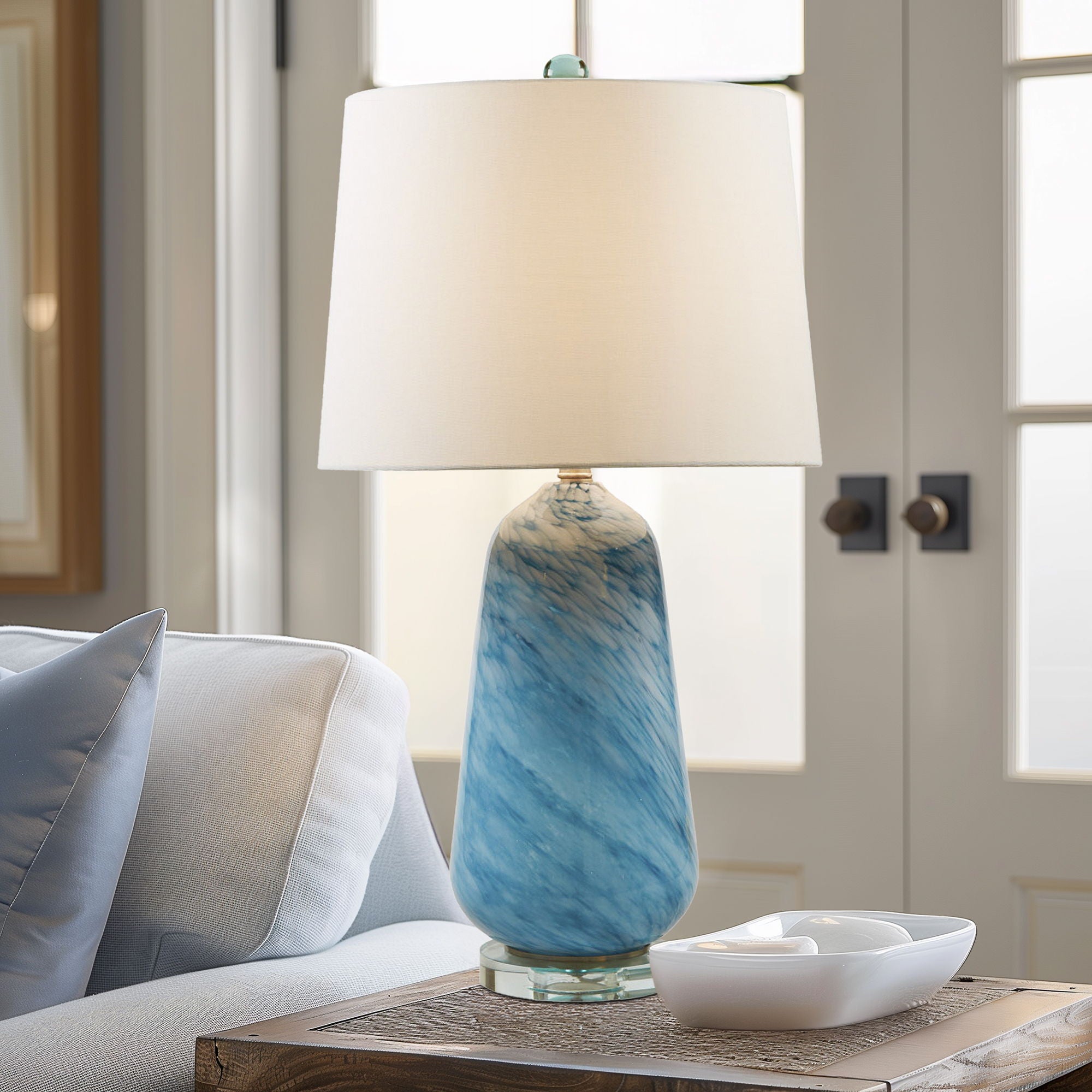 Aquaviva - Confetti Glass Table Lamp - Blue
