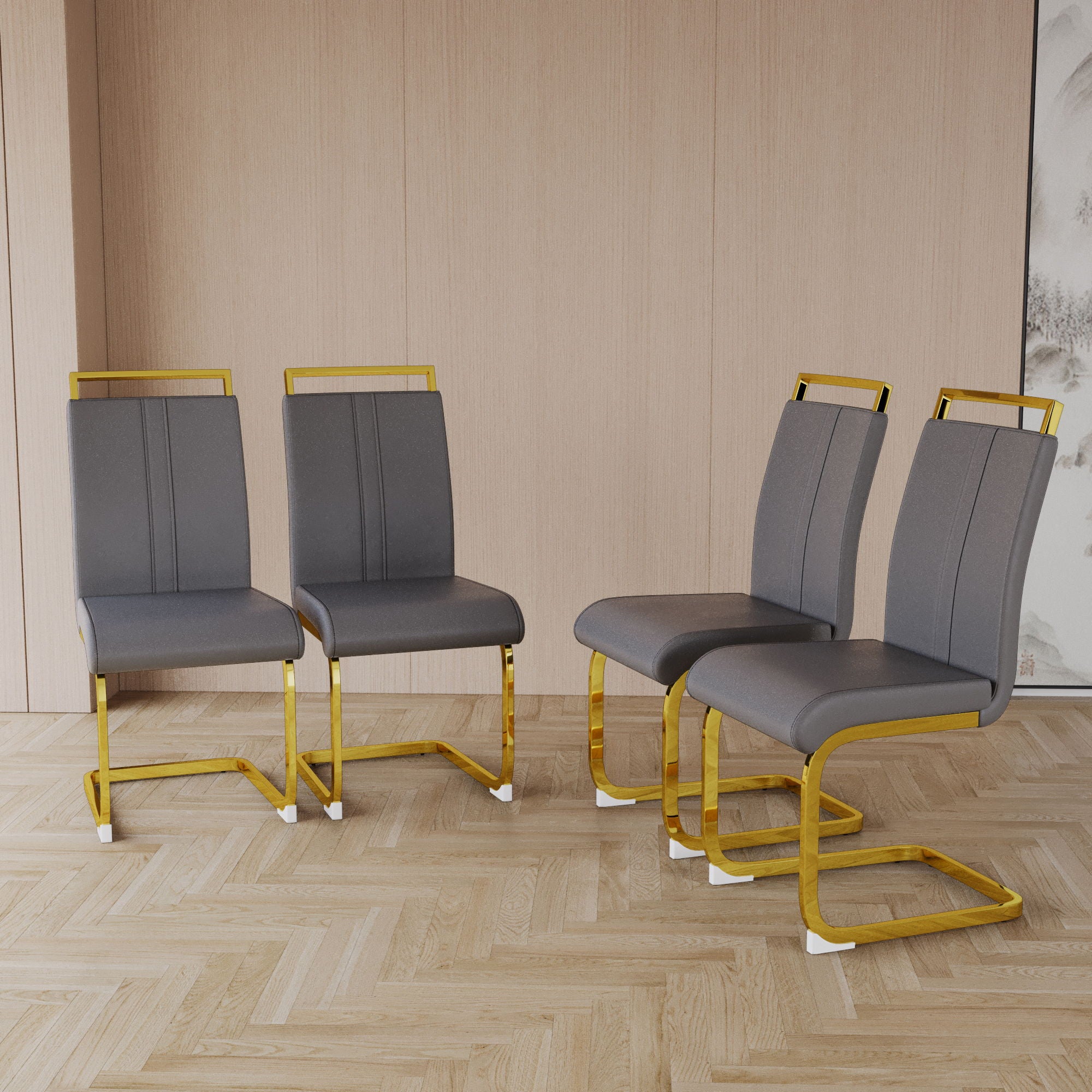Side Dining Room Chair, Padded Seat High Back