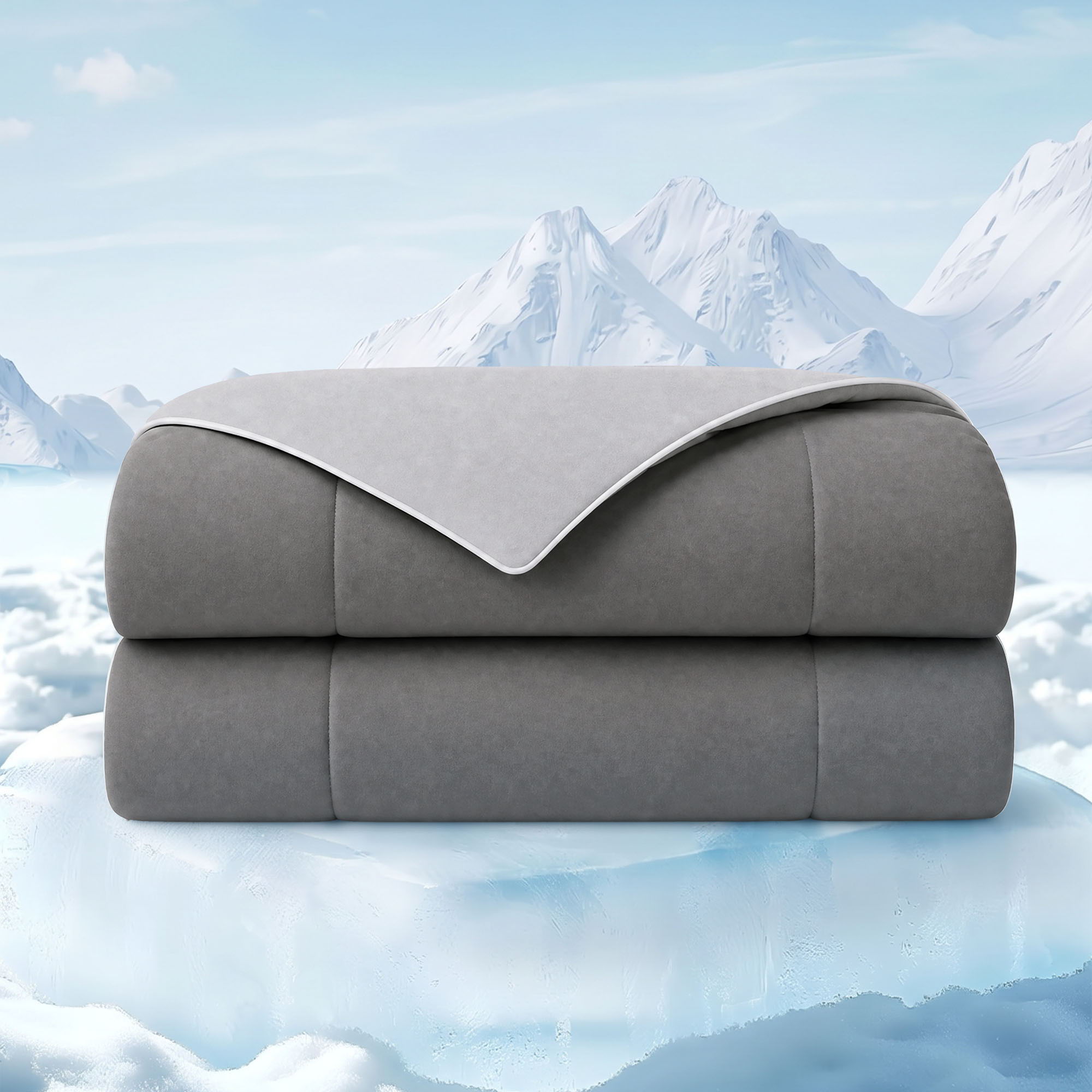 Cooling Lightweight - King Down Alternative Comforter - Gray