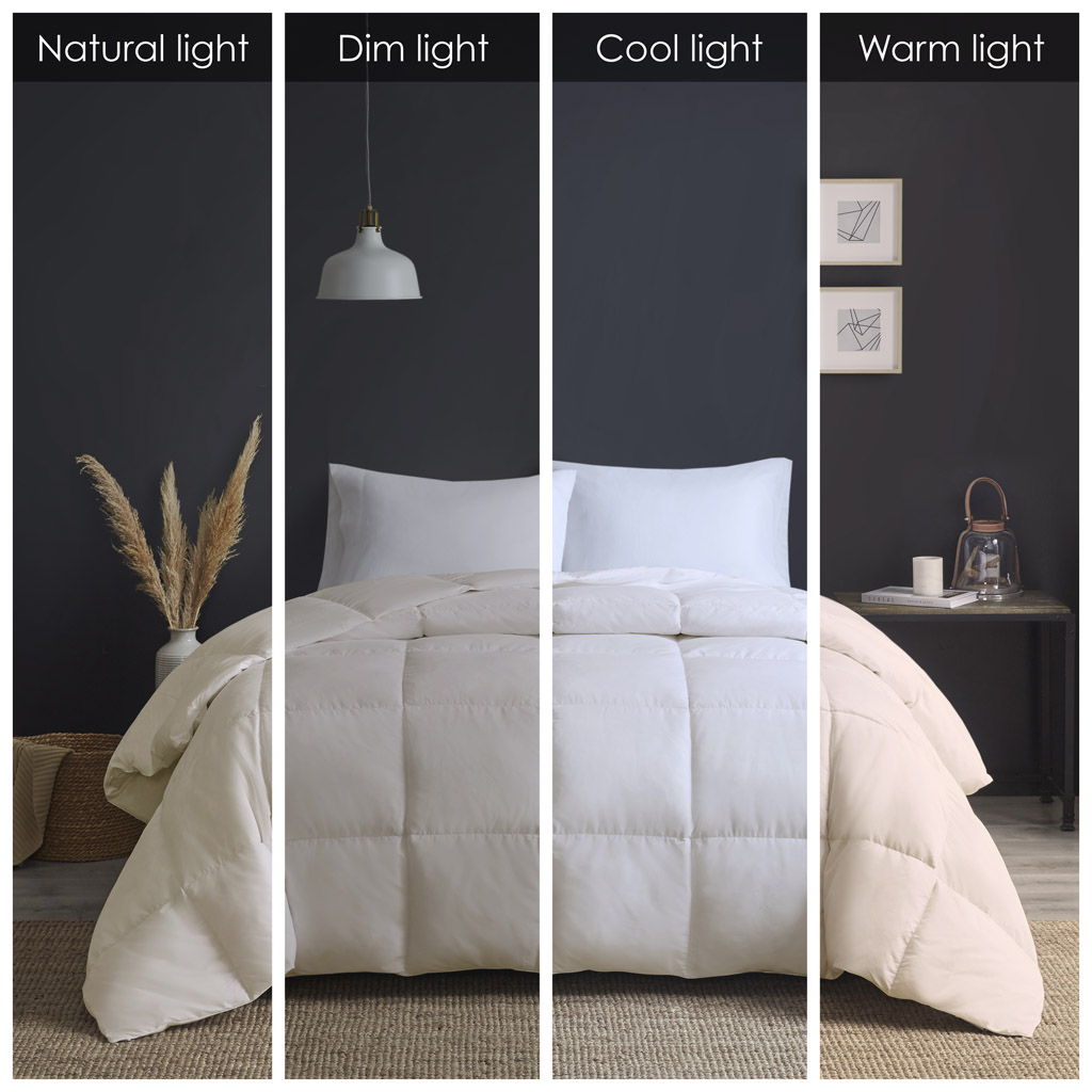 Heavy Warmth - Goose Feather and Down Oversize Comforter - Cream