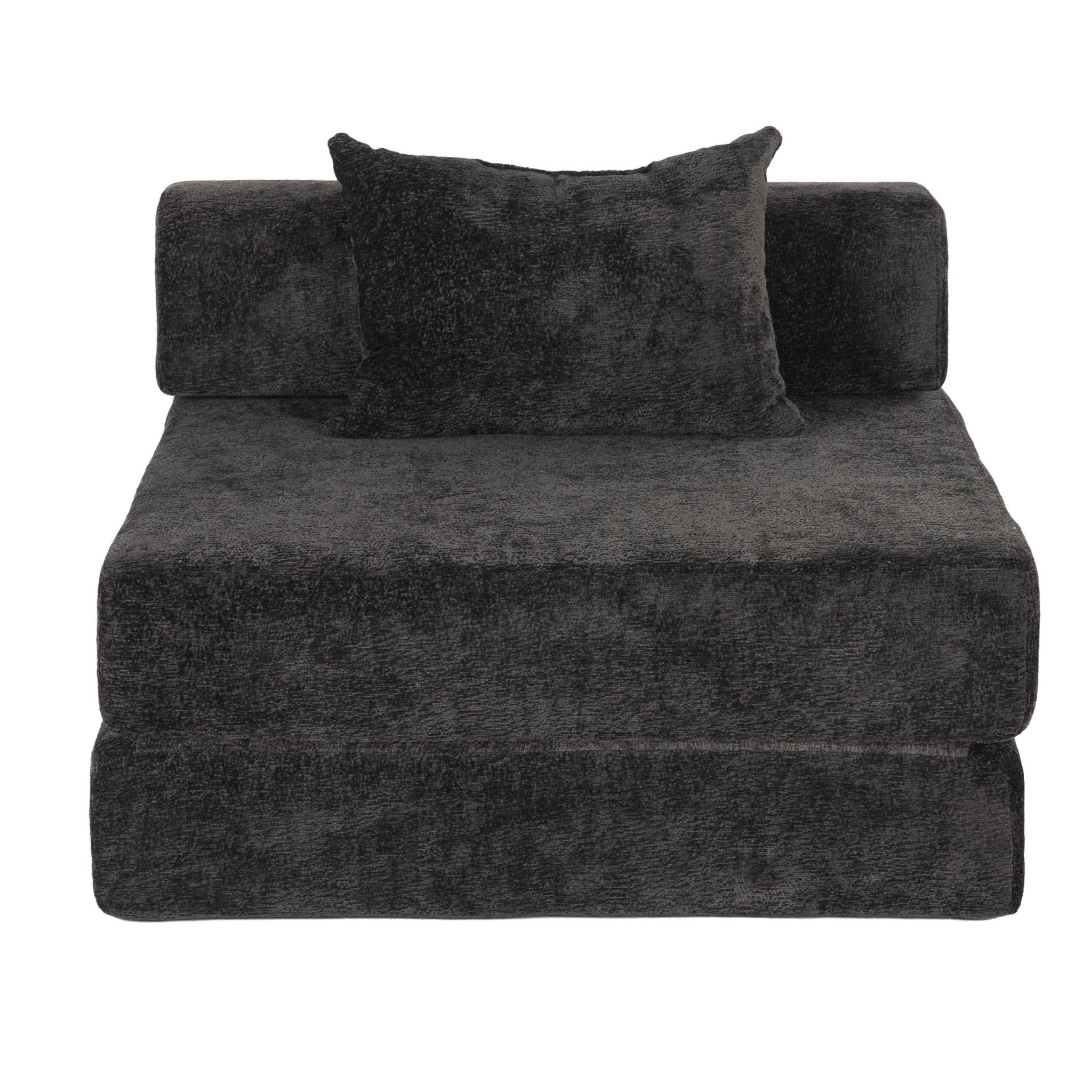 Convertible Floor Sofa Bed With Fixed Shape Frame For Living Room