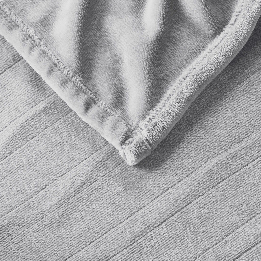 King Heated Blanket - Light Gray