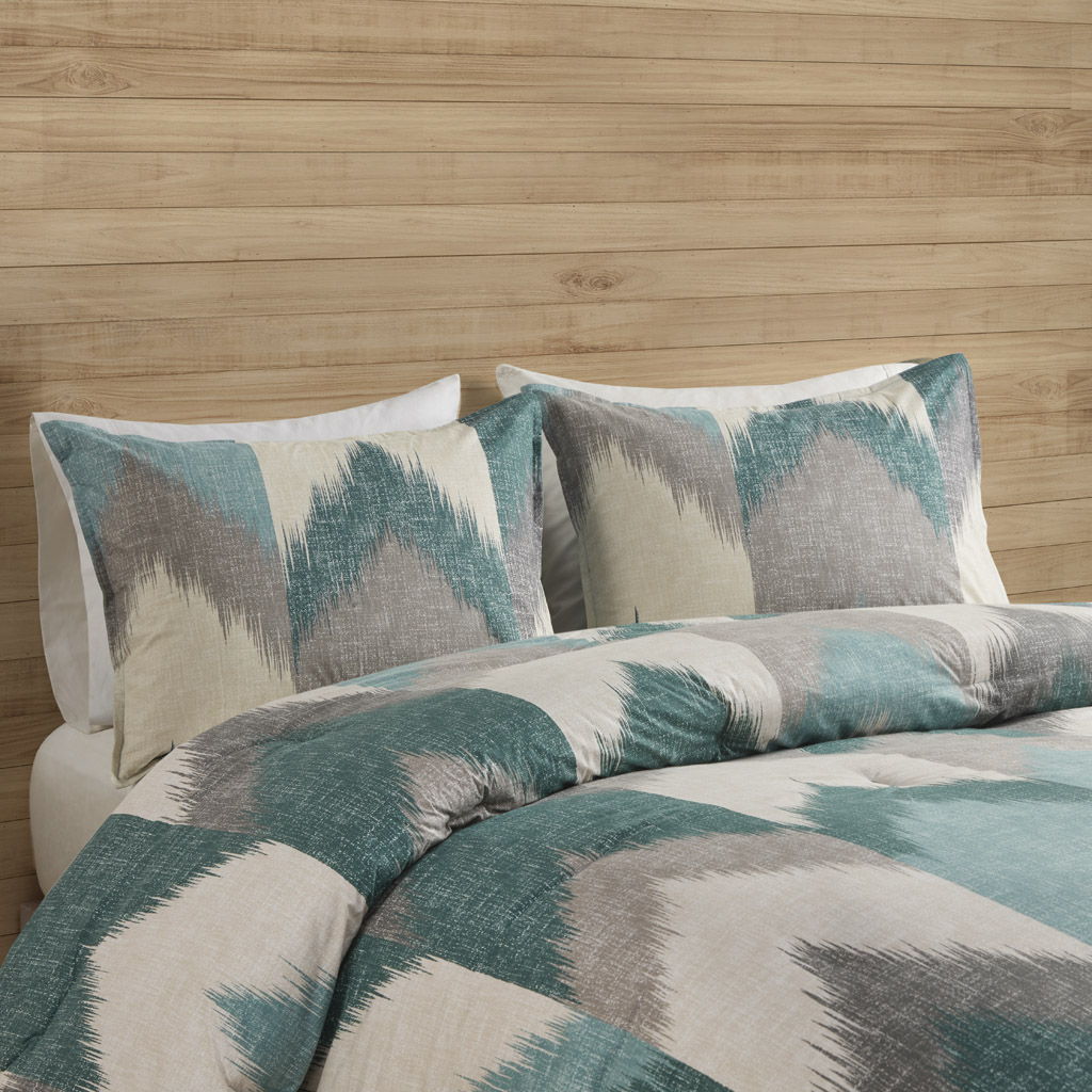 Alpine - 3 Piece Comforter Mini Set - Aqua