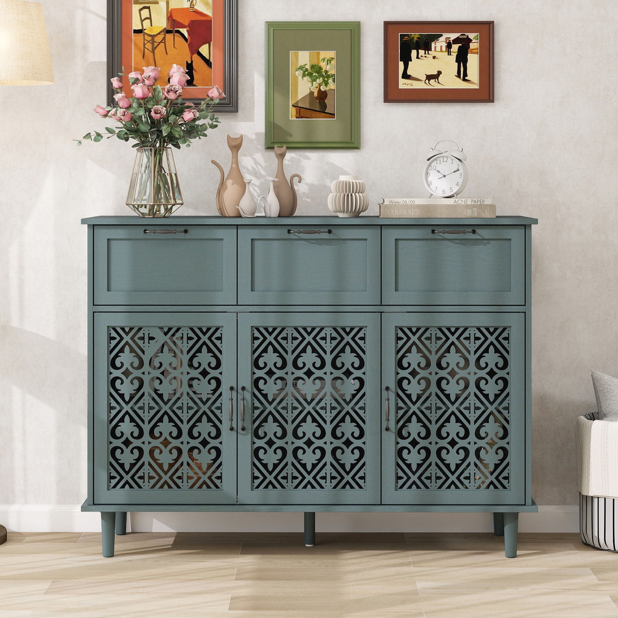 3 Door 3 Drawer Elegant Cabinet