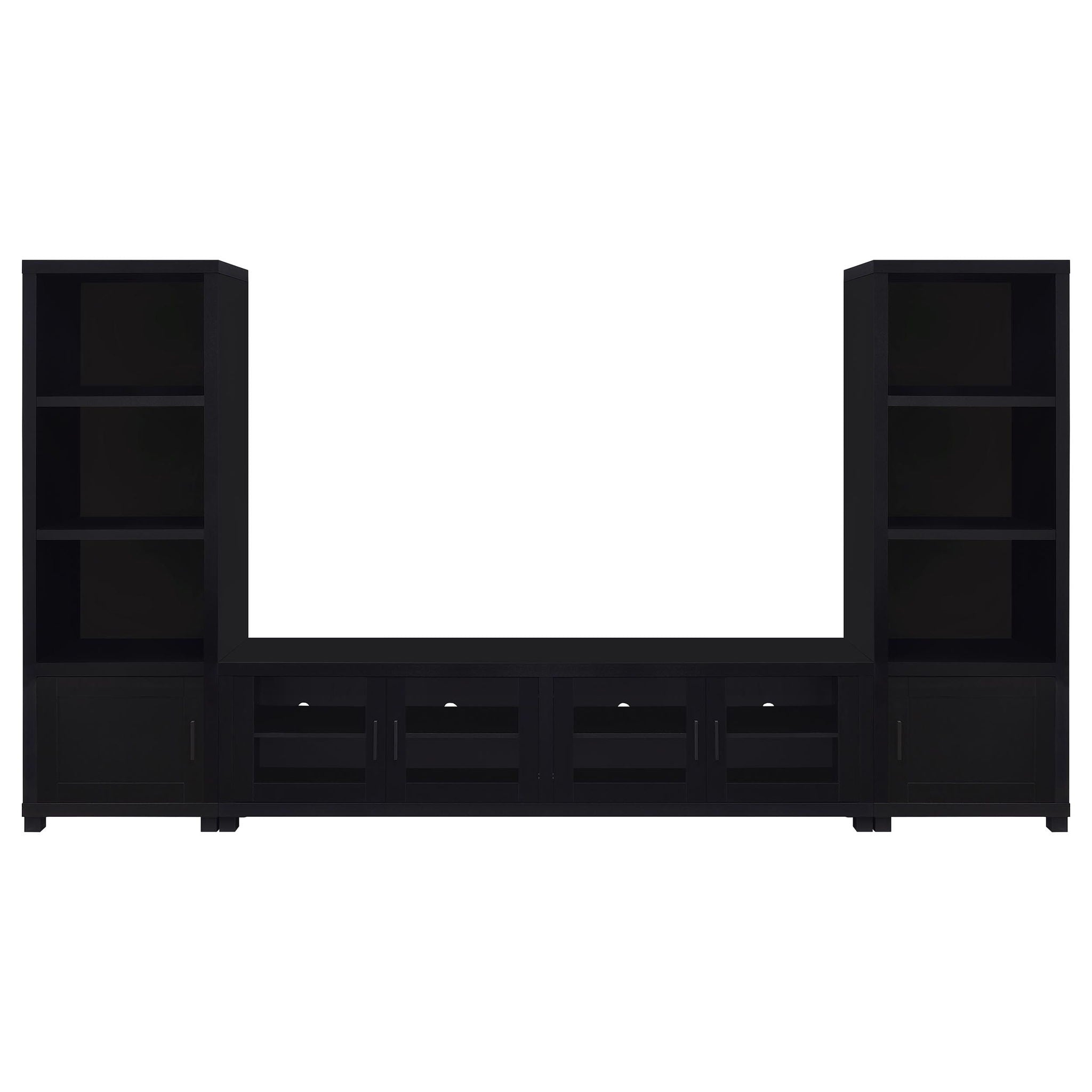 Arnaud - 3 Piece TV Stand Set With Storage - Black