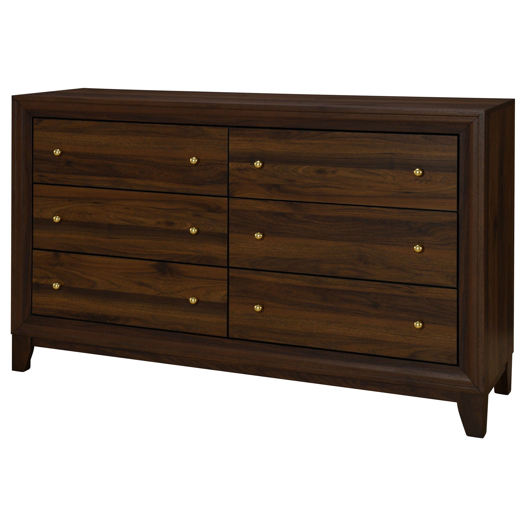 Anza - 6 Drawer Dresser Cabinet - Walnut