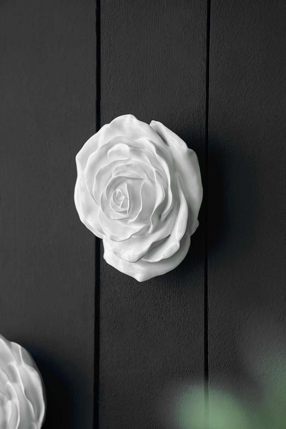 Rose Hanging Wall Accents (Set of 2) - White