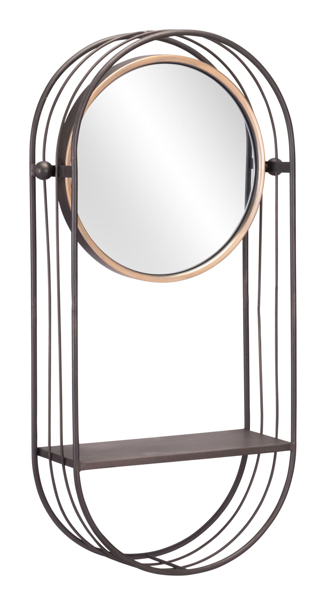Saroni - Mirror Shelf - Gray