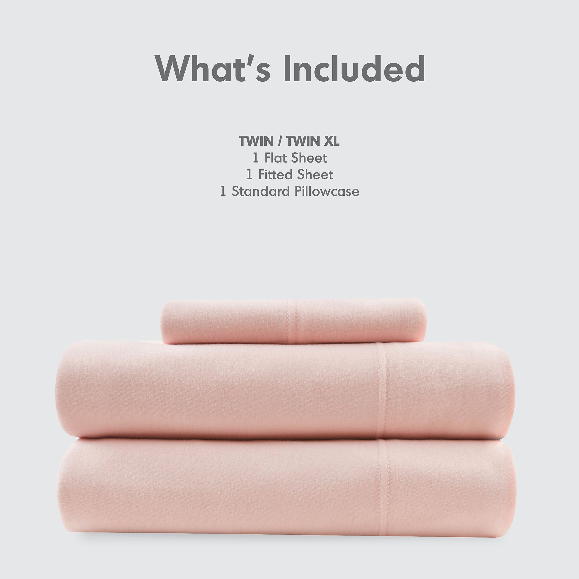 Blend Jersey Knit - 4 Piece Queen All Season Sheet Set - Blush