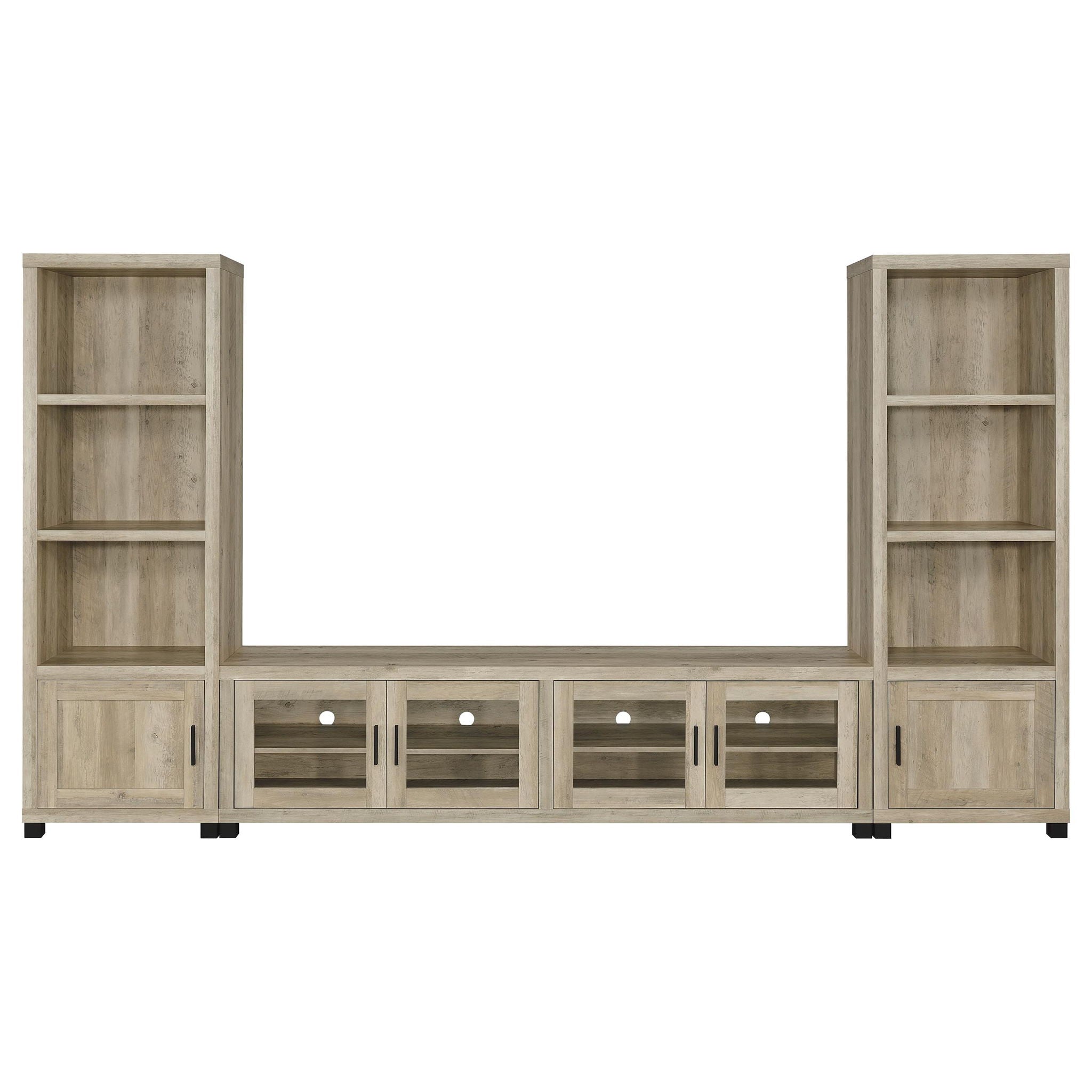 Heron - 3 Piece TV Entertainment Center - Natural