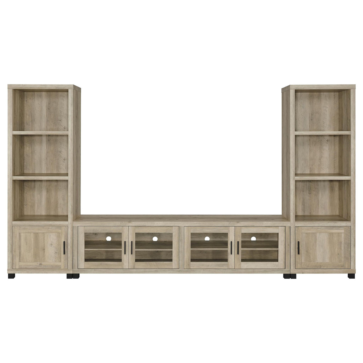 Heron - 3 Piece TV Entertainment Center - Natural