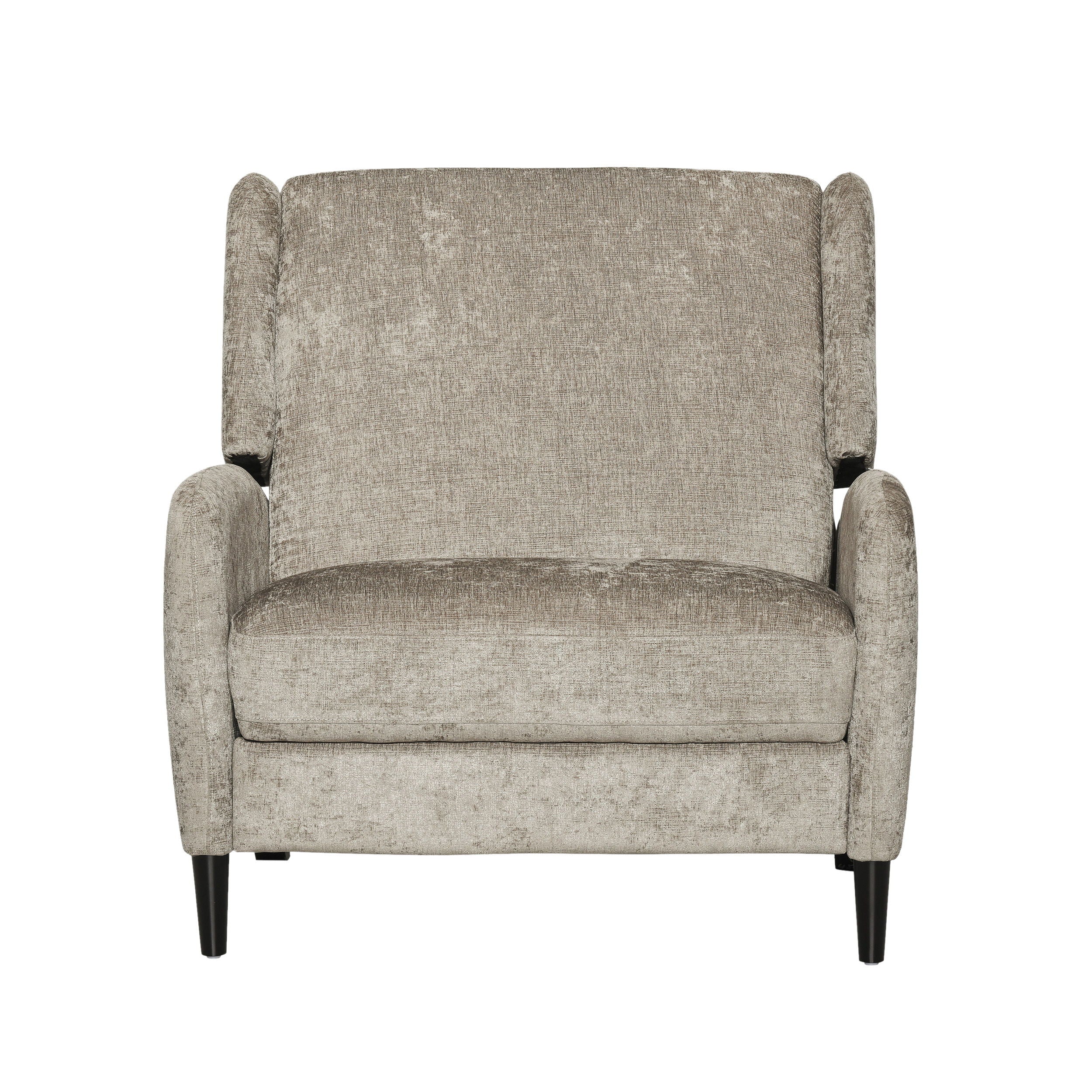 Oversized Textured Fabric Pushback Recliner