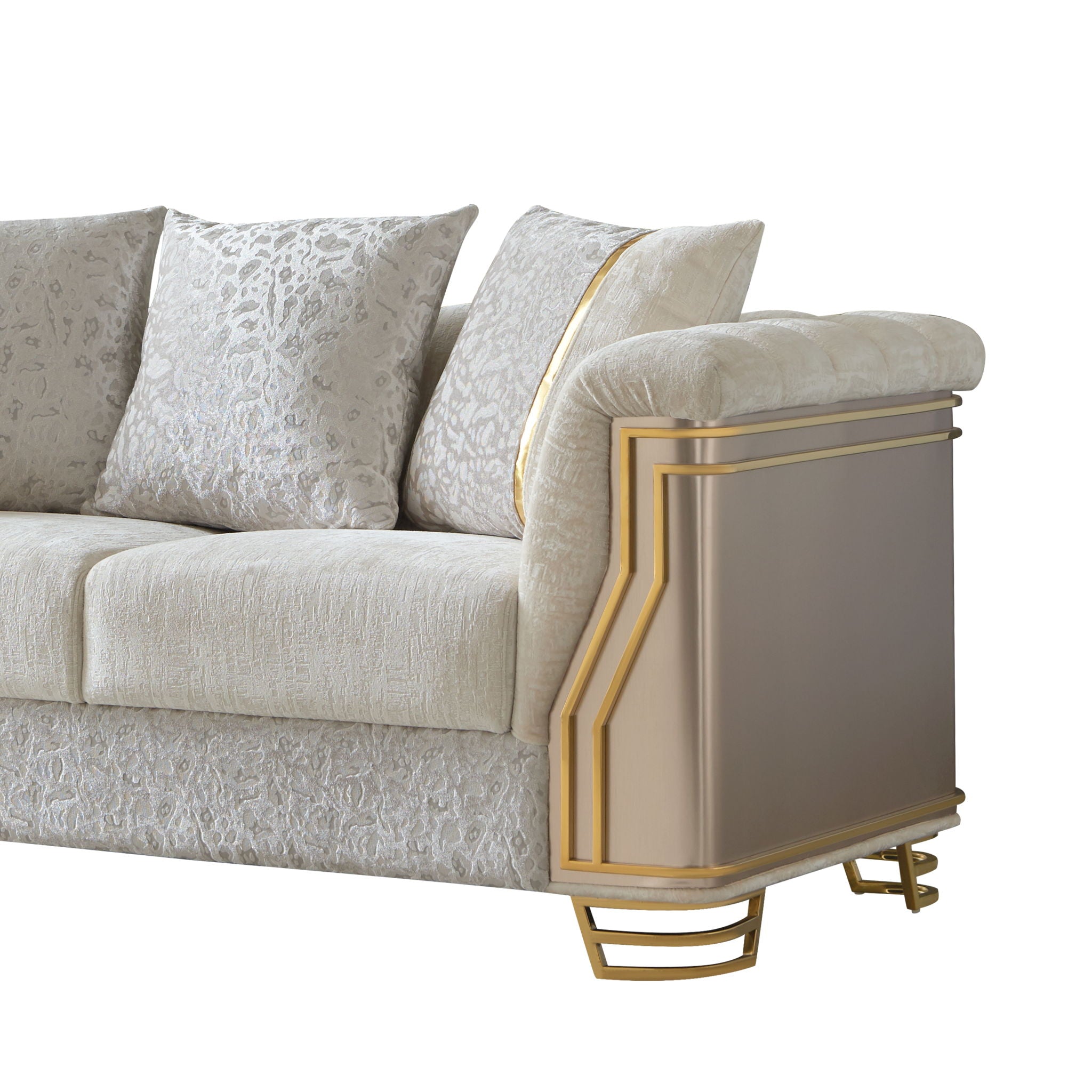 Chateau - Loveseat - Cream / Brown