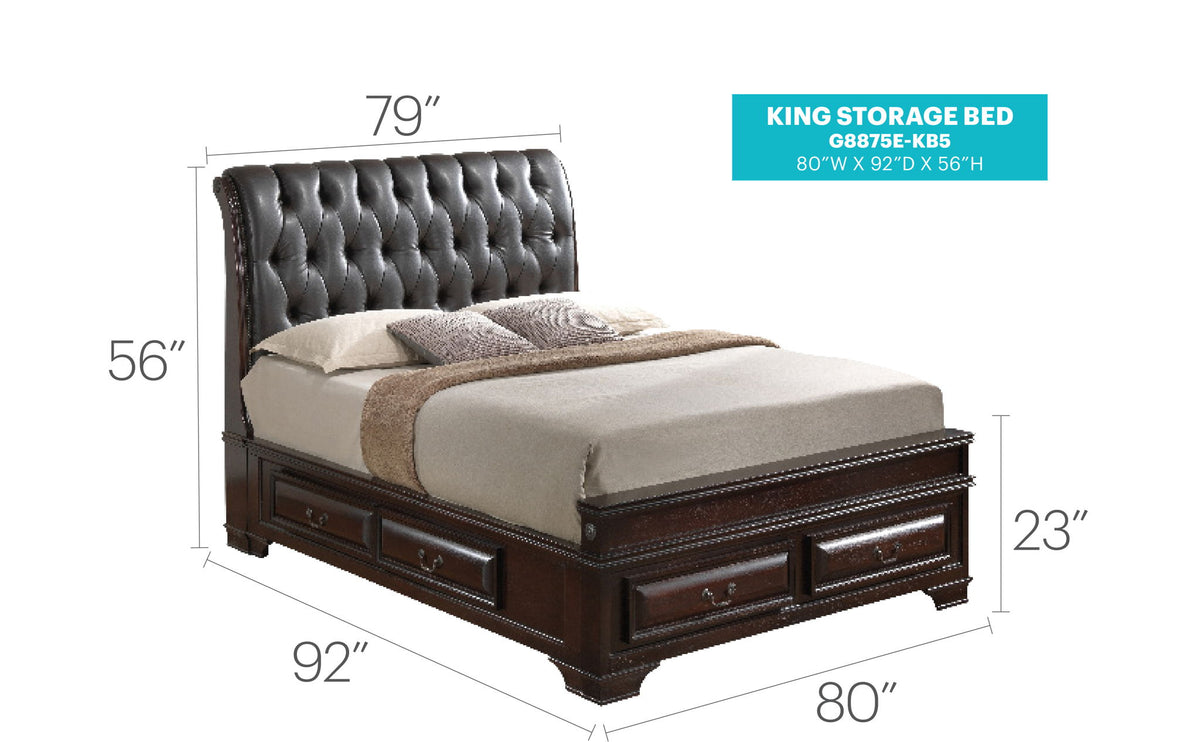 Storage Bed Elegant Transitional
