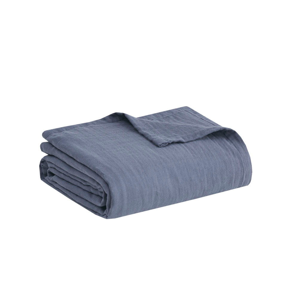 Gauze - Full Lightweight Blanket - Blue