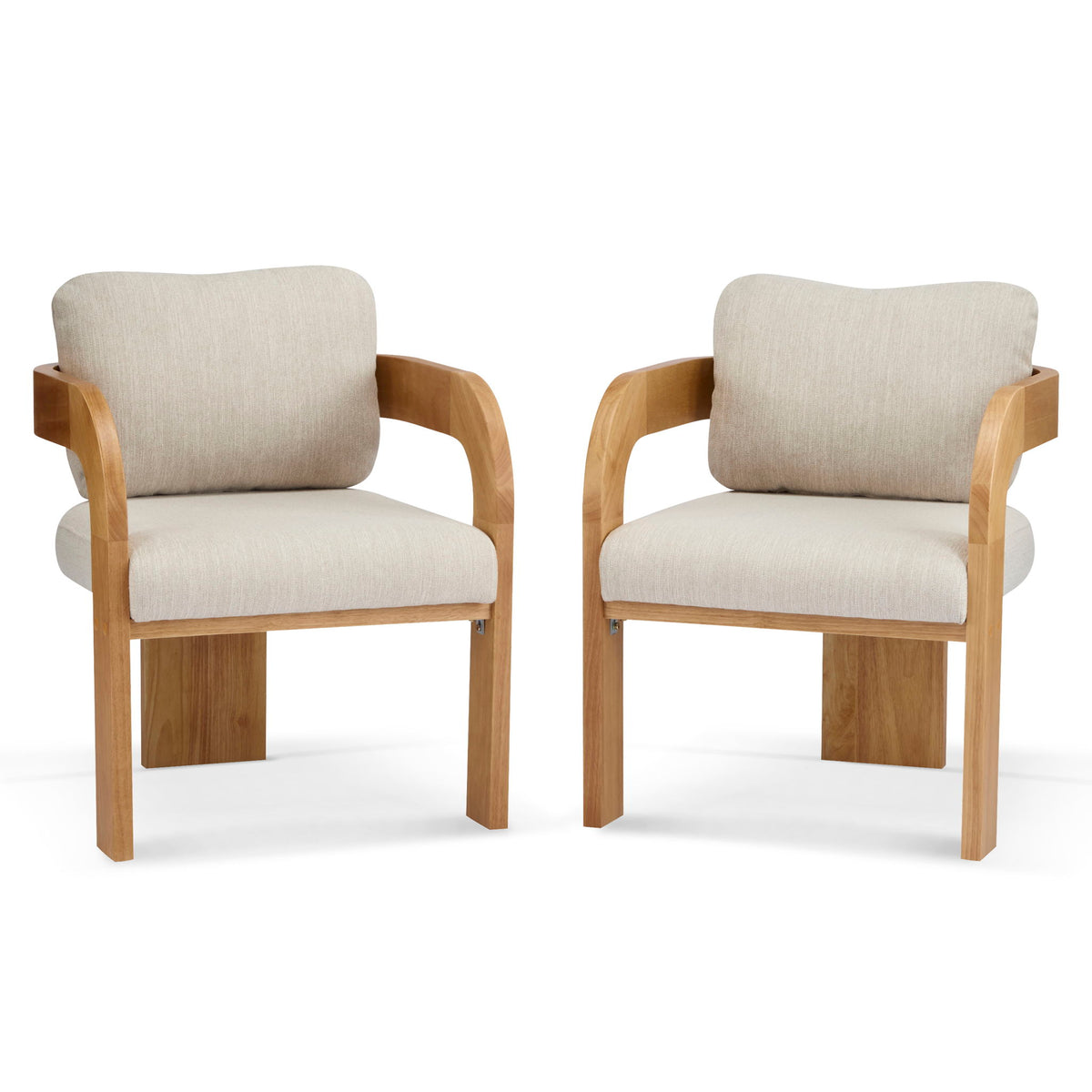 Dining Chairs With Pillow Back (Set of 2)