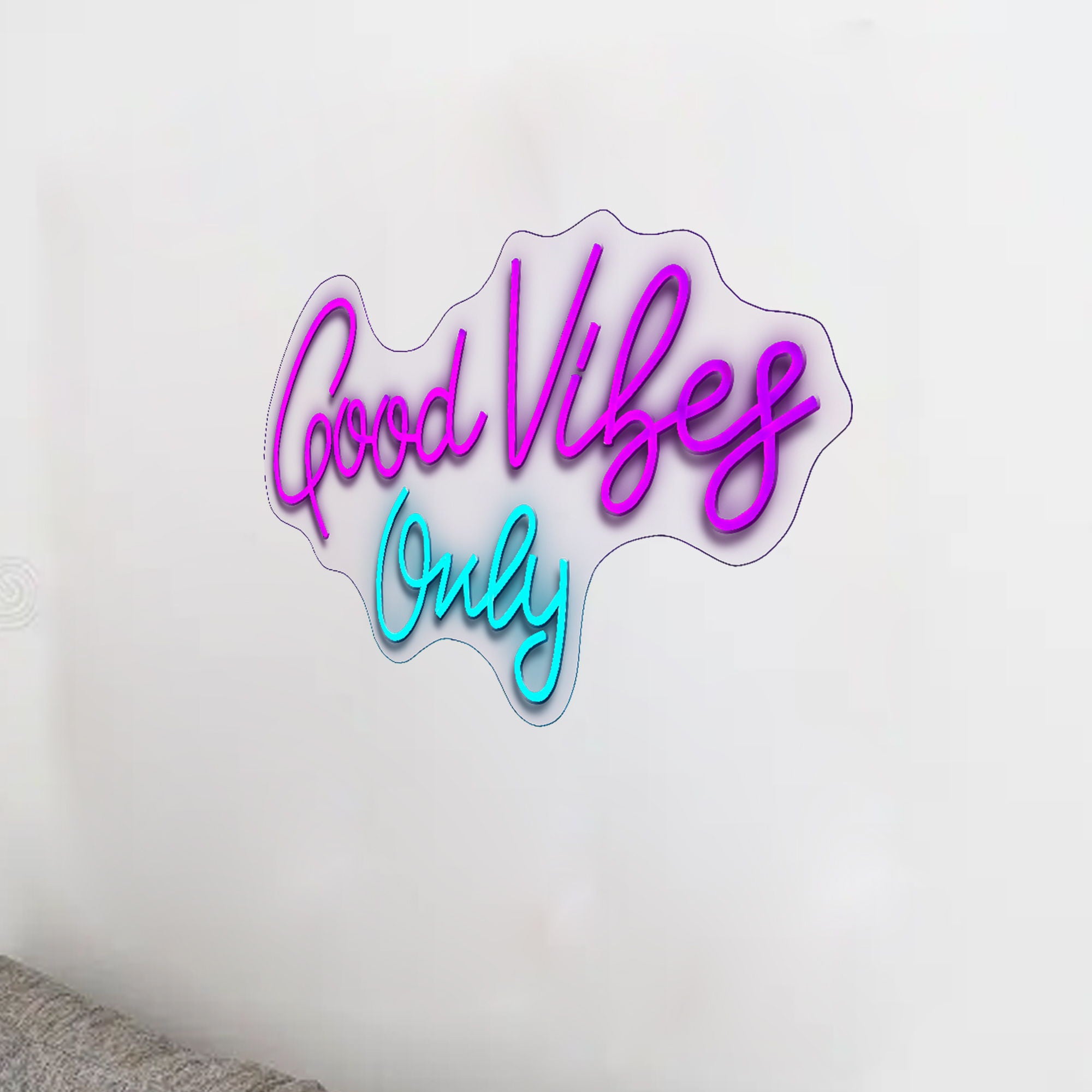 Neon Good Vibes Only - Purple