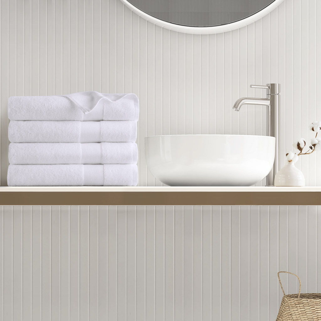 Premium 500GSM Turkish Cotton Plush Towel Set - White
