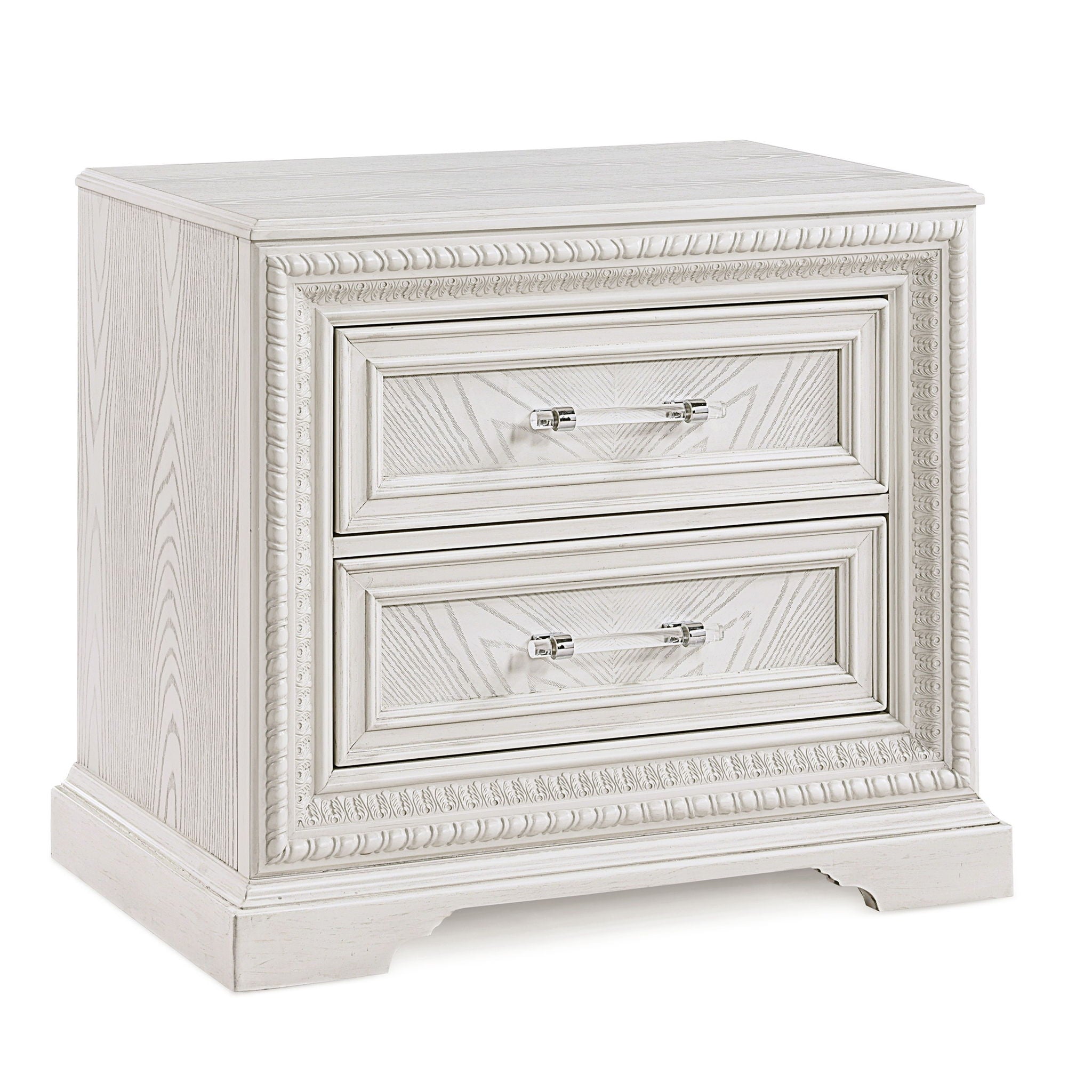 2 Drawer Storage Nightstand Bedroom Furniture - Antique White