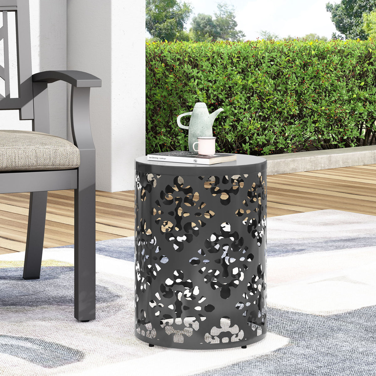 Outdoor Metal Modern Design End Table