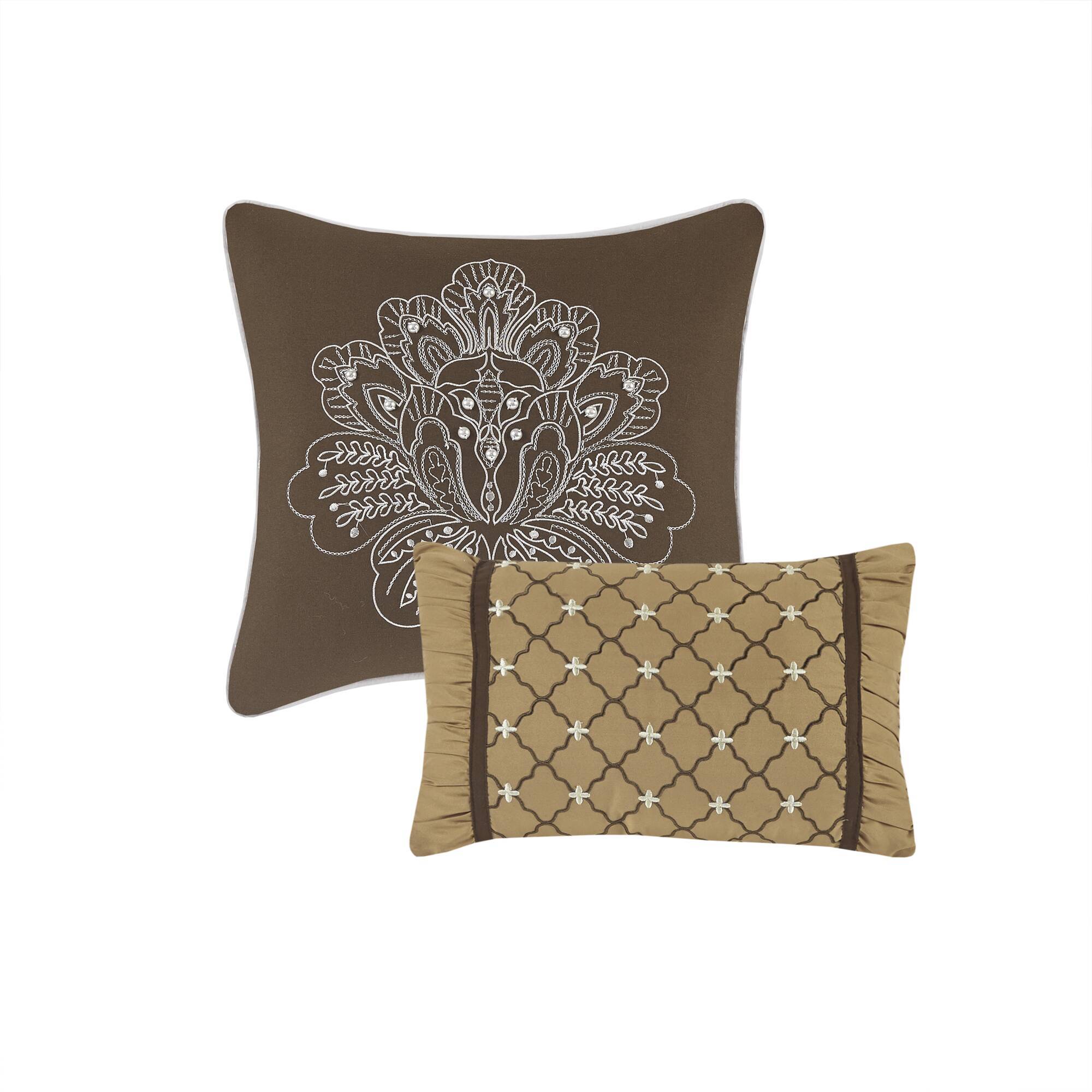 Bellagio - 5 Piece Reversible Bedspread Set - Brown / Gold