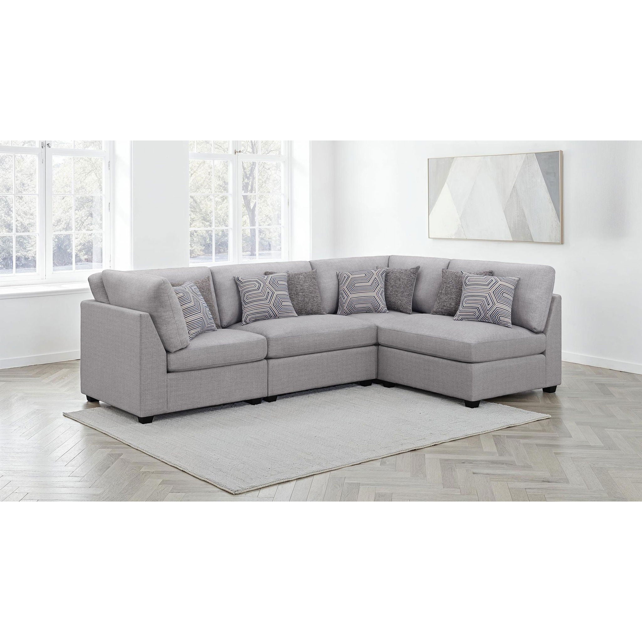 Lafayette - Modular Upholstered Sectional Sofa - Gray