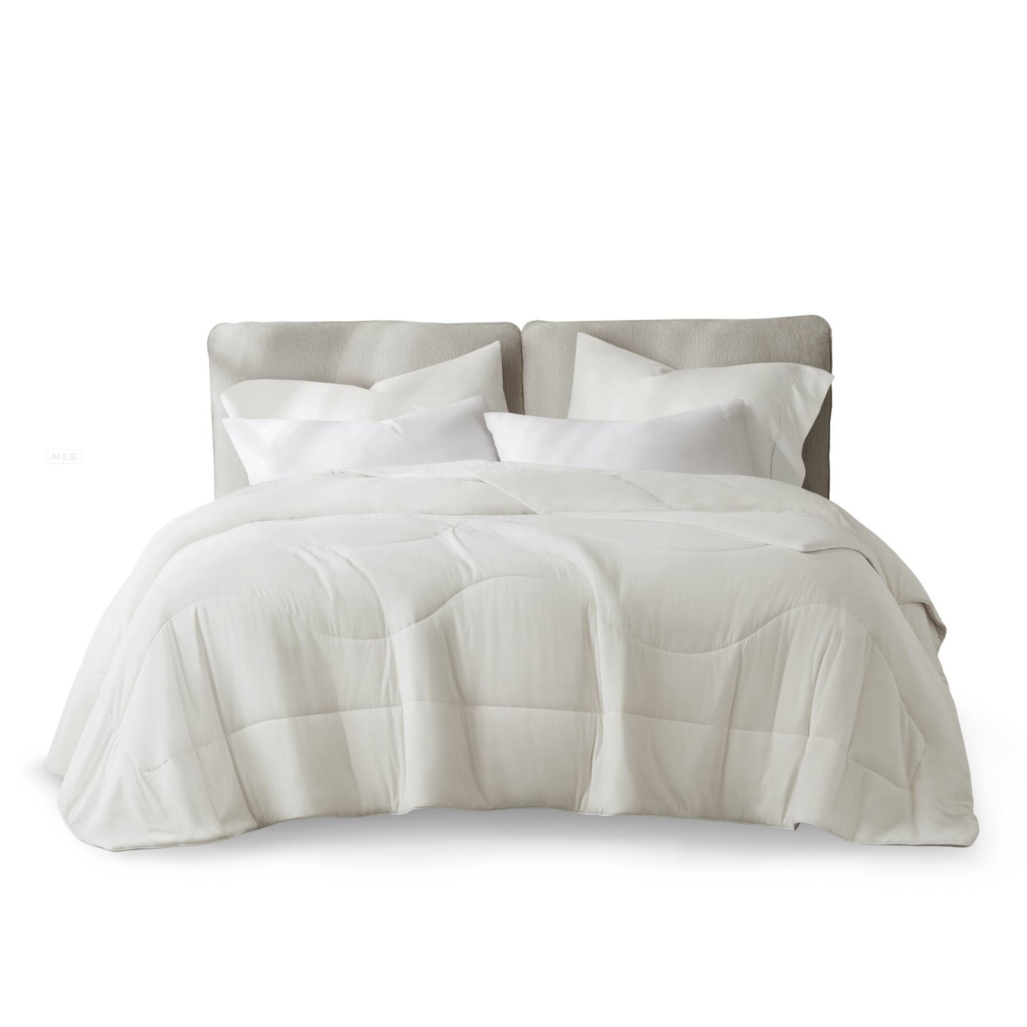 Full/Queen Reversible Tencel Comforter Blanket - White