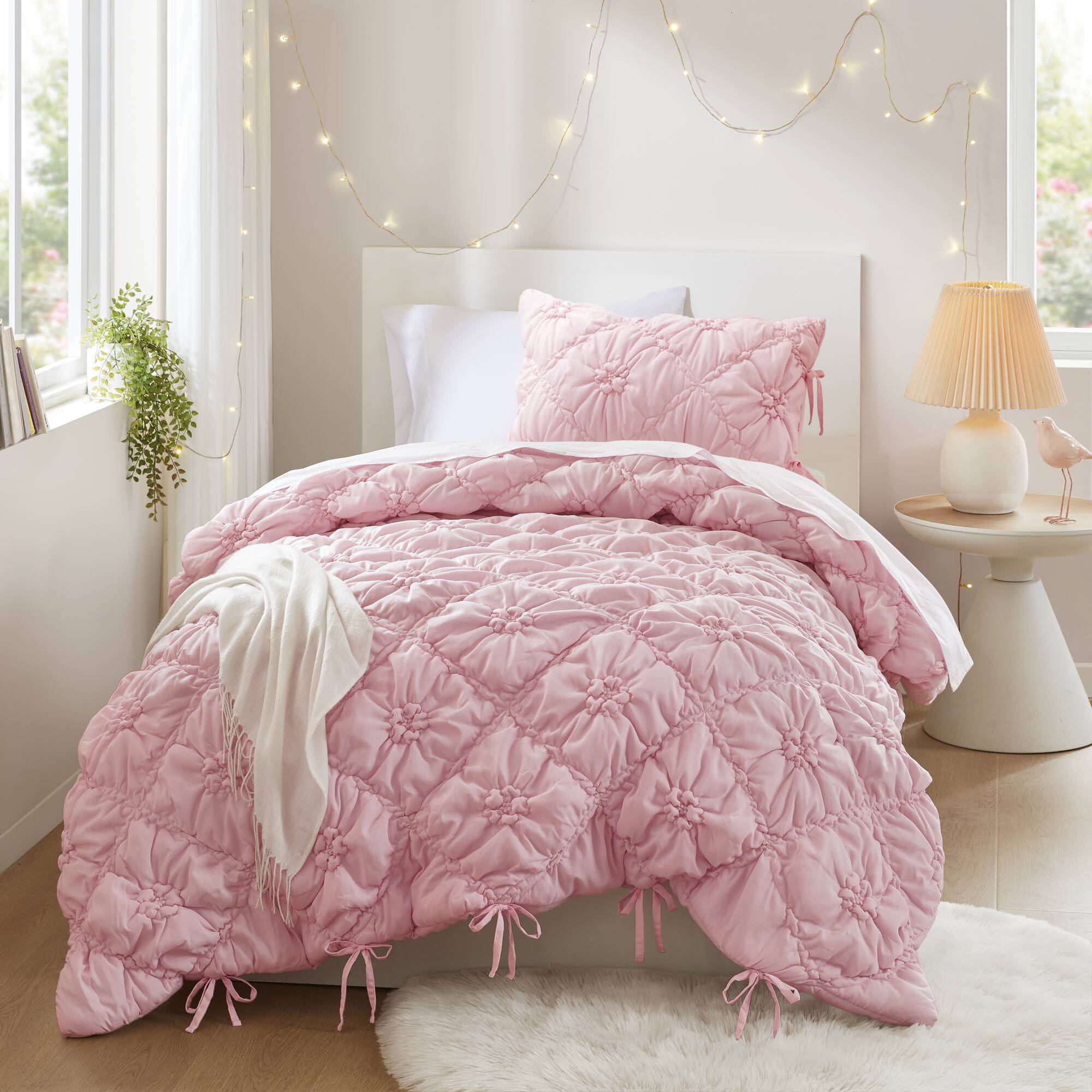 Lily - 2 Piece Comforter Set - Pink