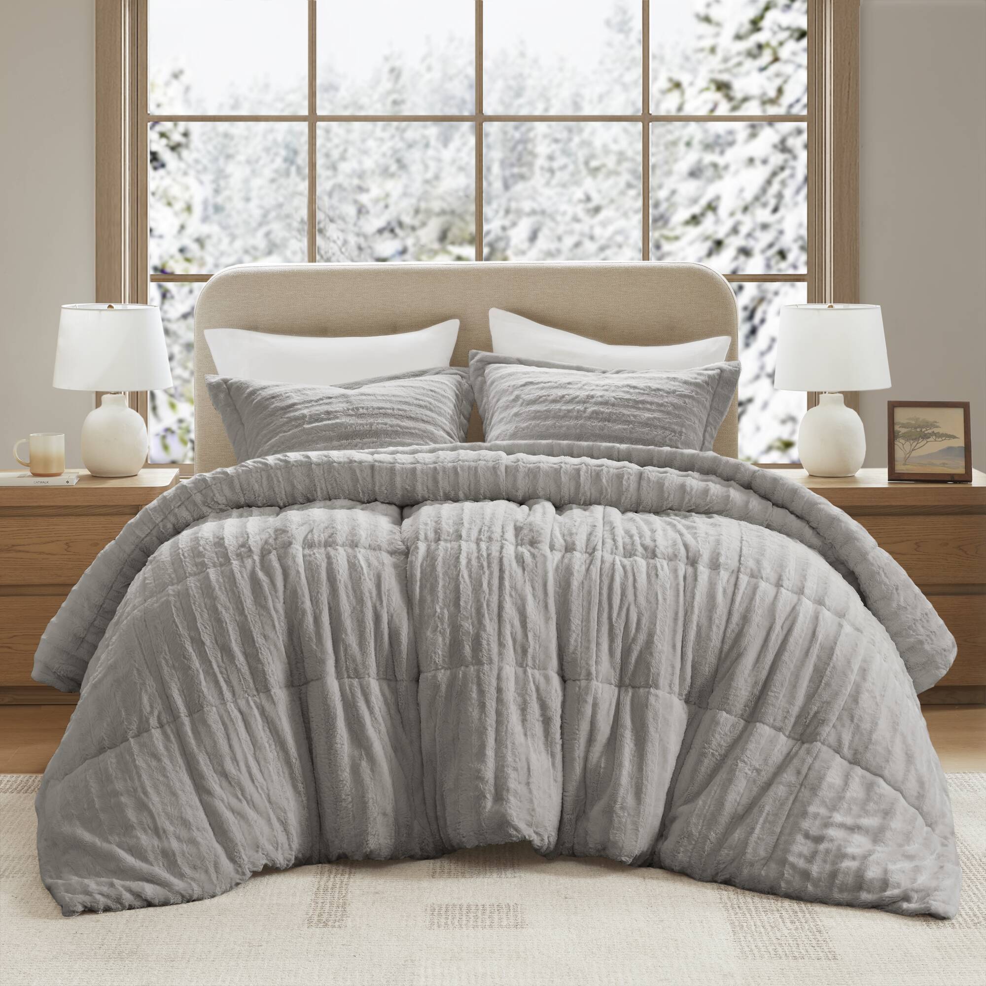 Duke - King Comforter Mini Set - Gray