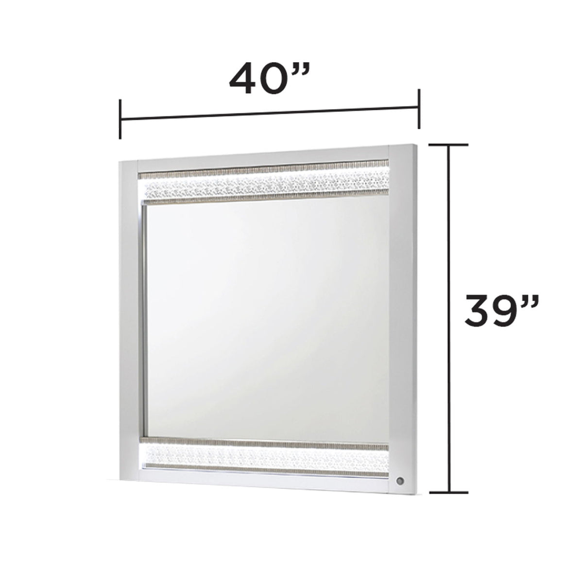 Glam - Mirror & LED Lighting (Includes Mirror Only) - White