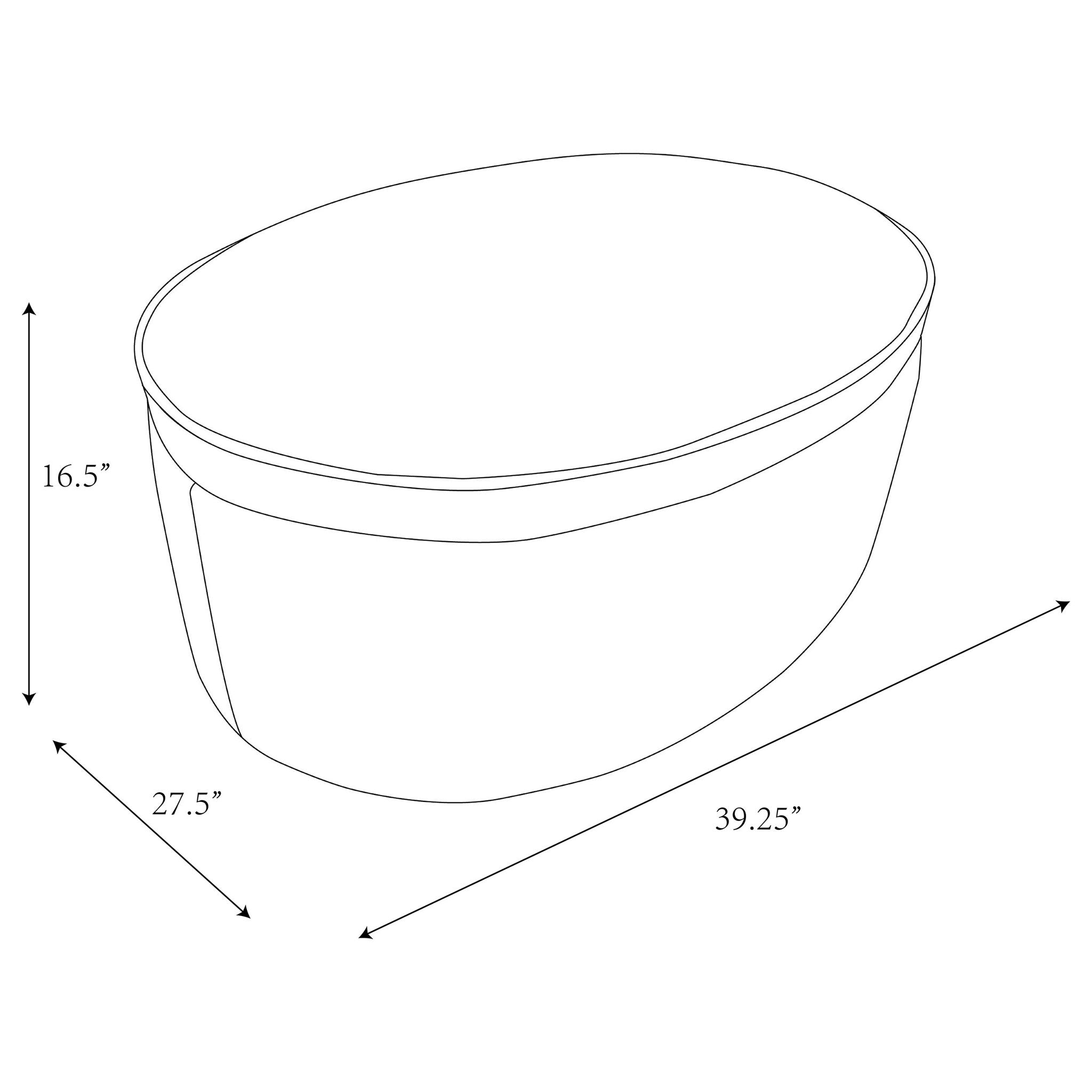 St. Helena - Oval Storage Ottoman With Removable Top - Indigo