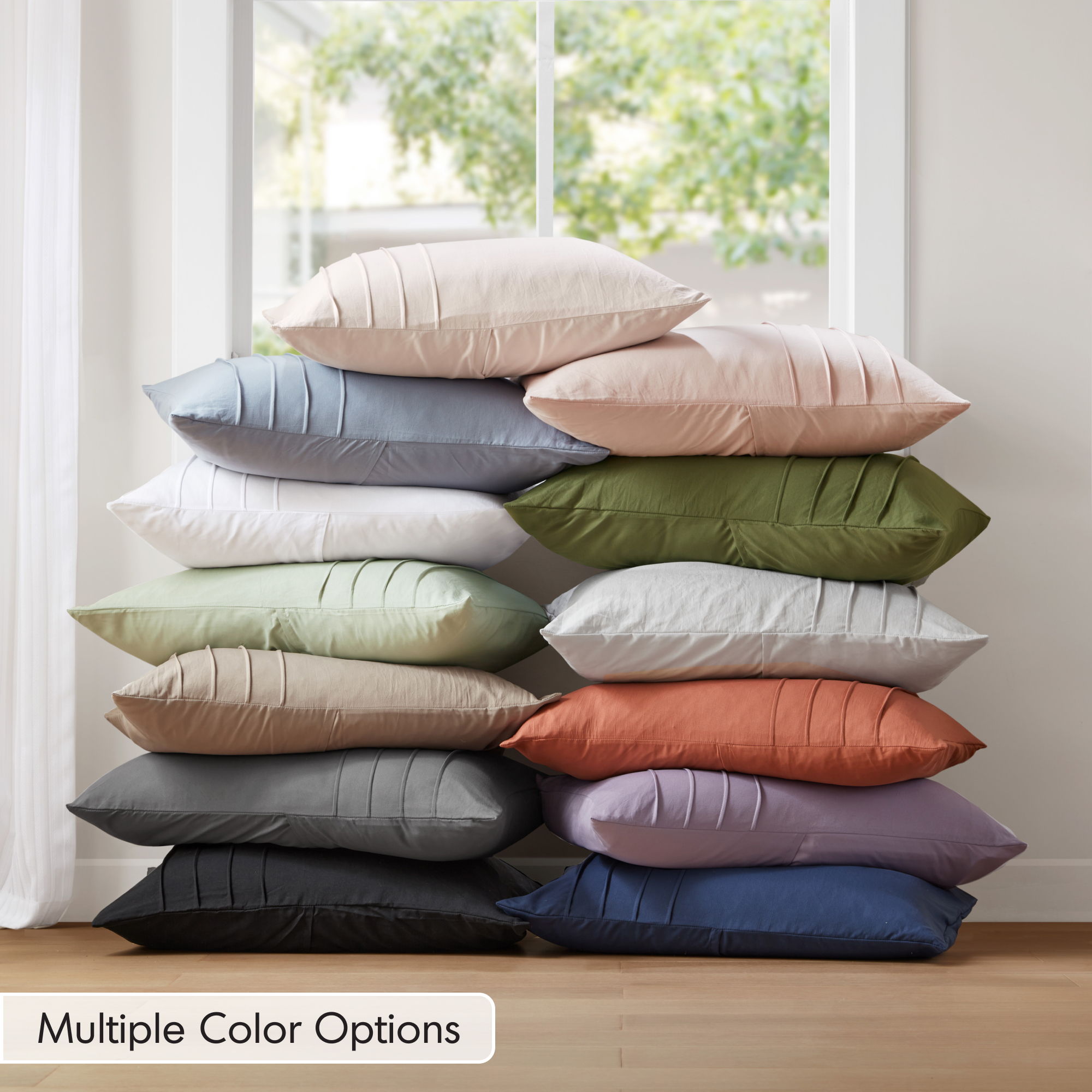 Porter - California King Soft Washed Pleated Comforter Set - Khaki