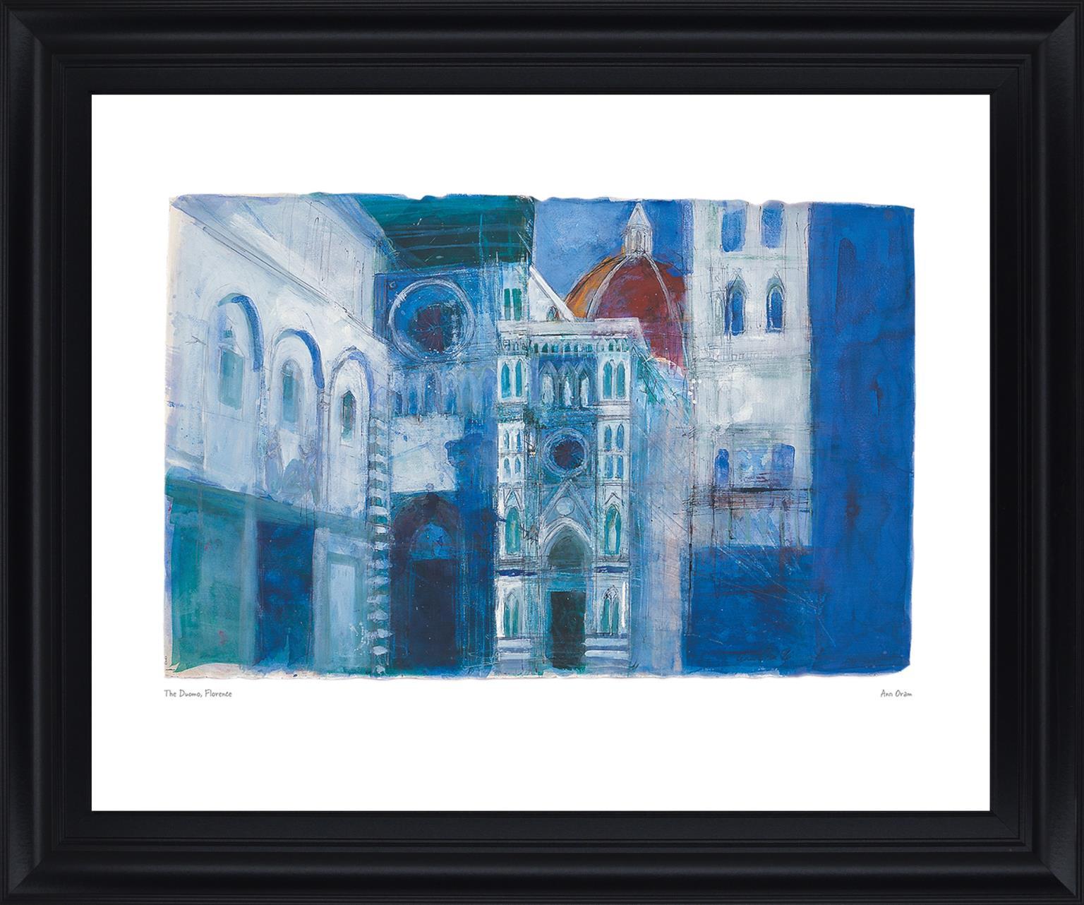 Azure Cathedral - 28" x 34" Framed Wall Art - Blue