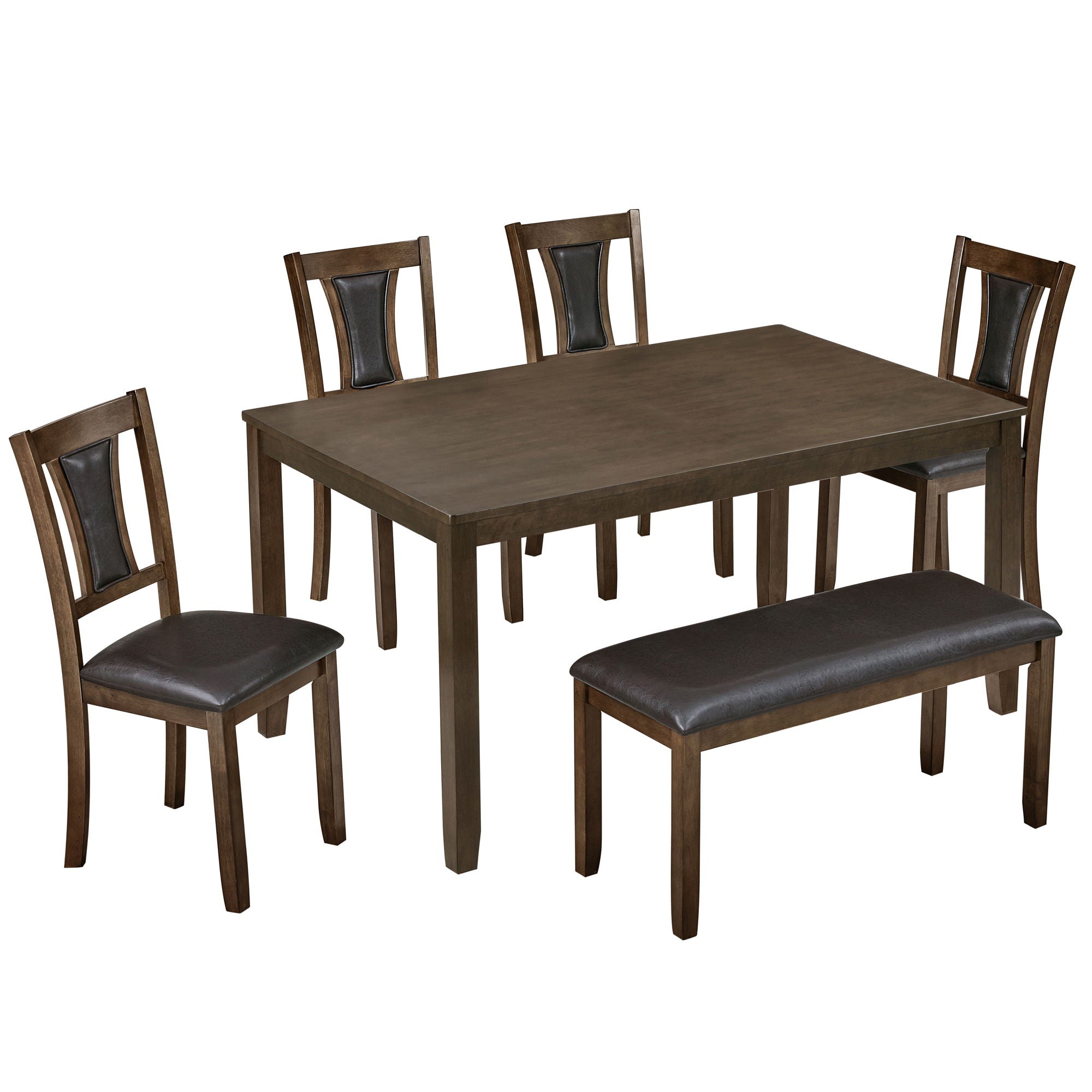 Modern Dining Table Set With Upholstered Chairs