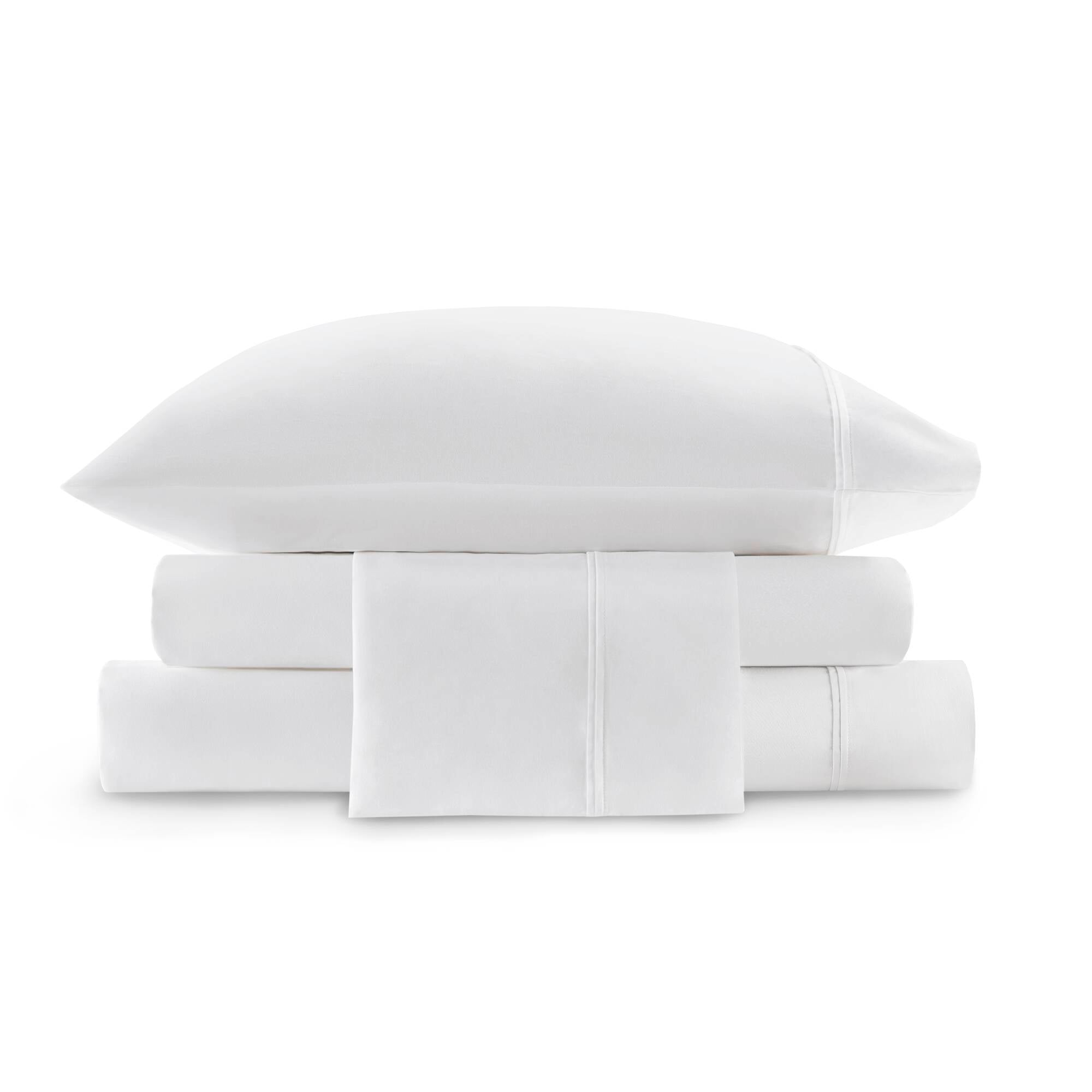 California King Sateen Sheet Set - White