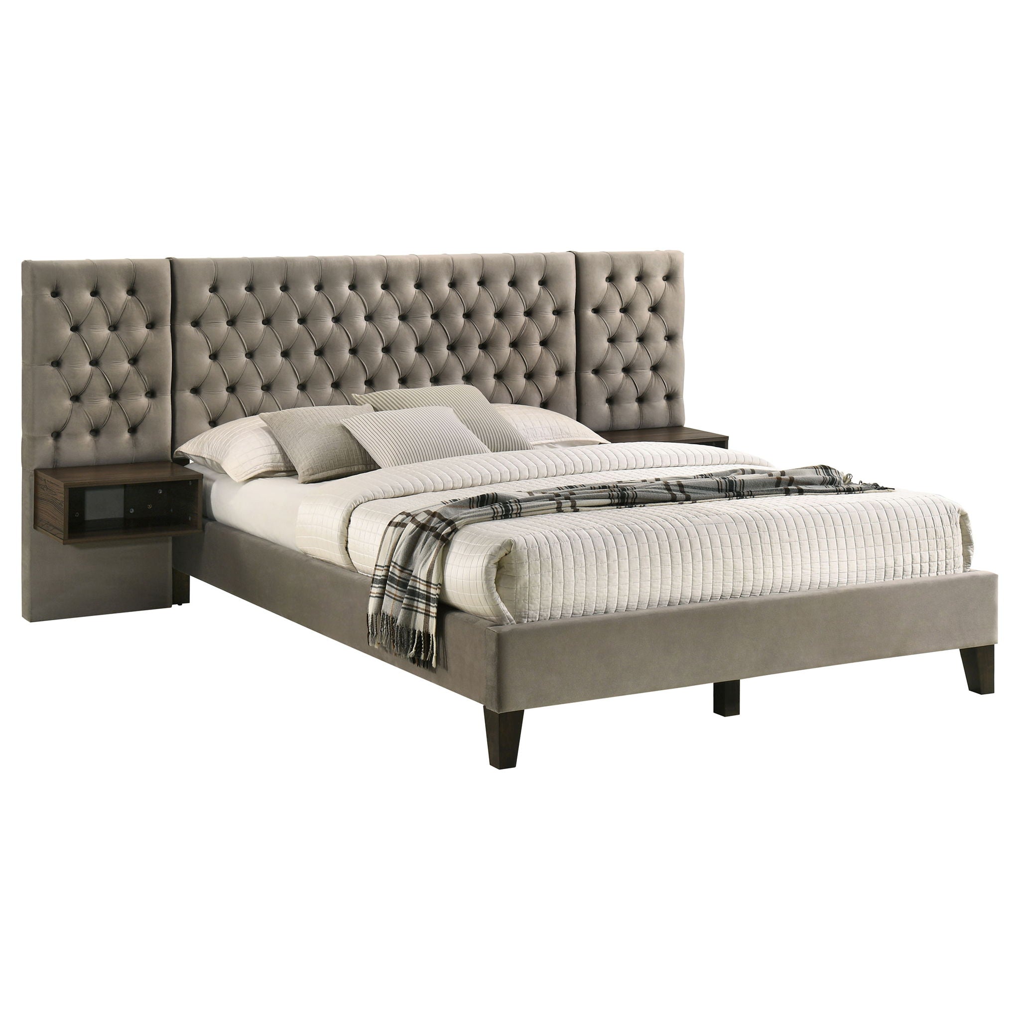 Kiah - Platform Bed With Floating Nightstands
