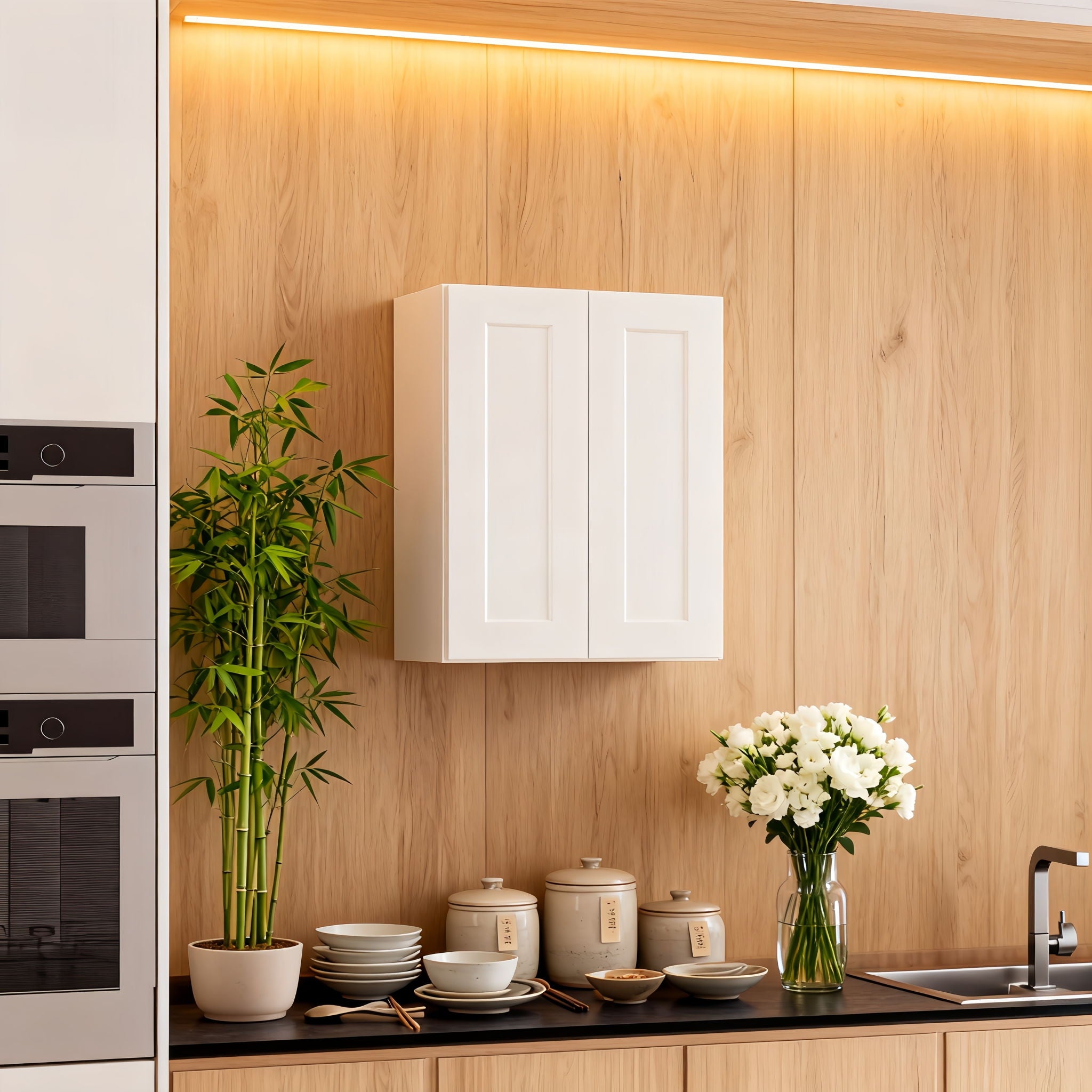 Shaker Wall Cabinet With Soft-Close Doors, Adjustable Shelves