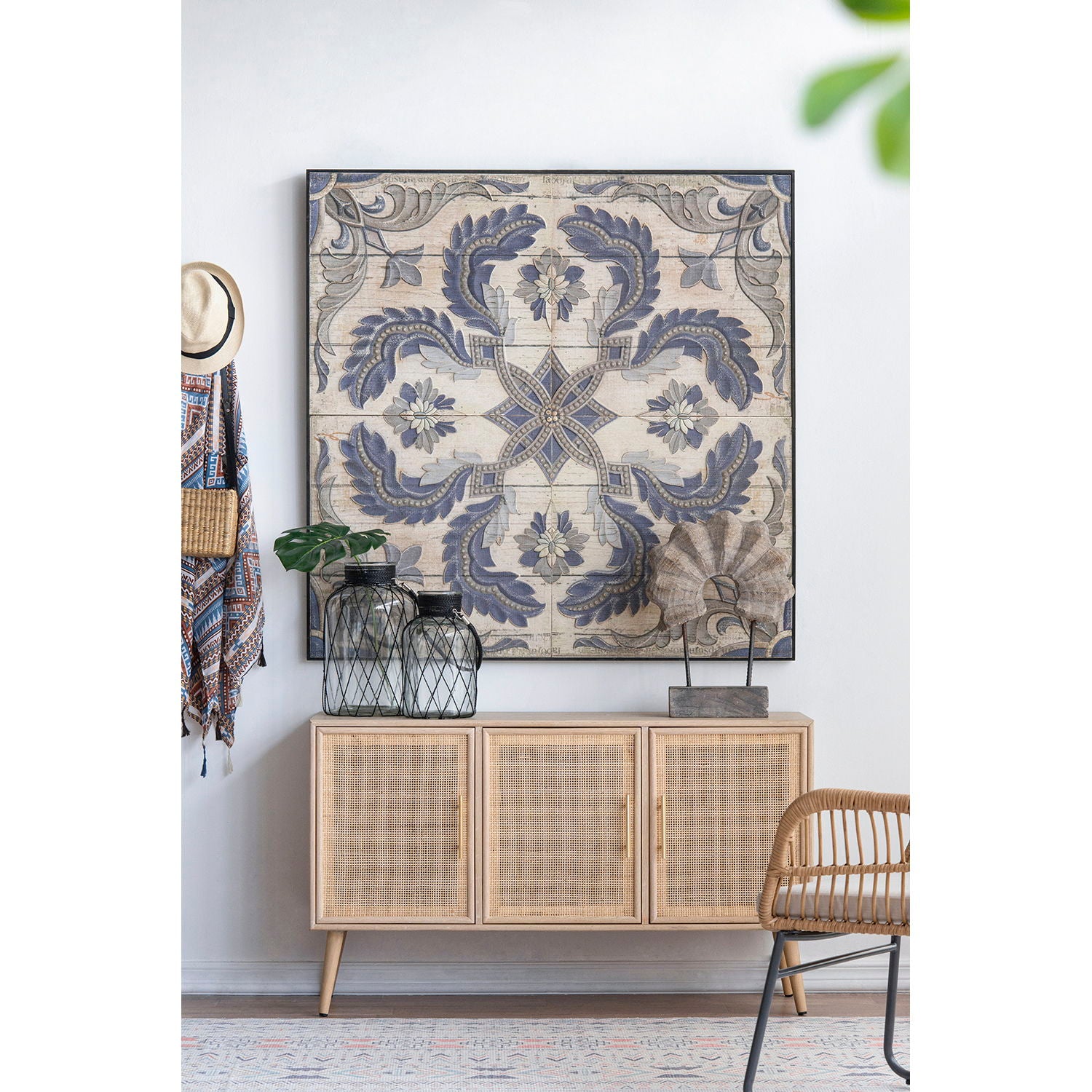 Large Wall Art Panel, Square Wall Decor For Living Room Dining Room Office Bedroom - Multicolor