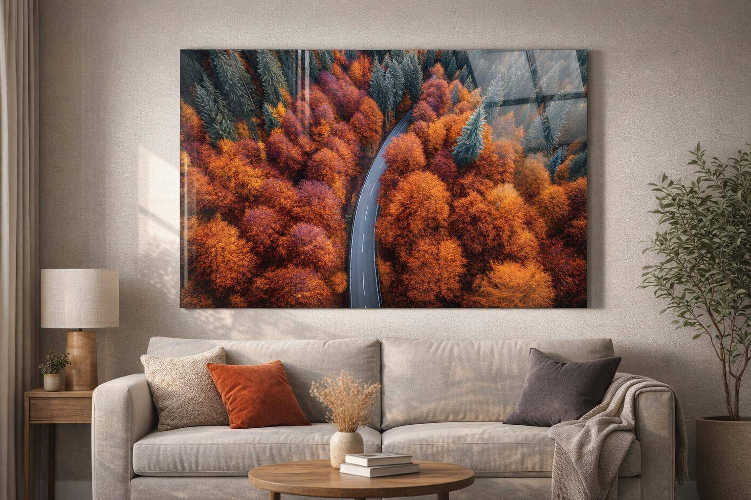 Autumn Bend Tempered Glass - Orange / Red
