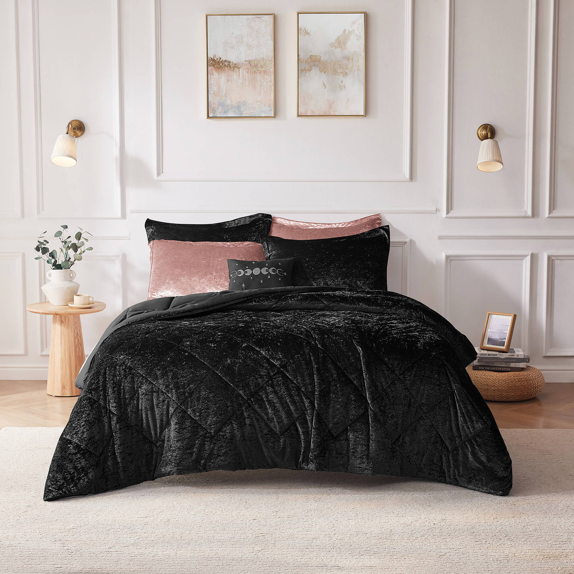 Felicia - King Comforter Set - Black