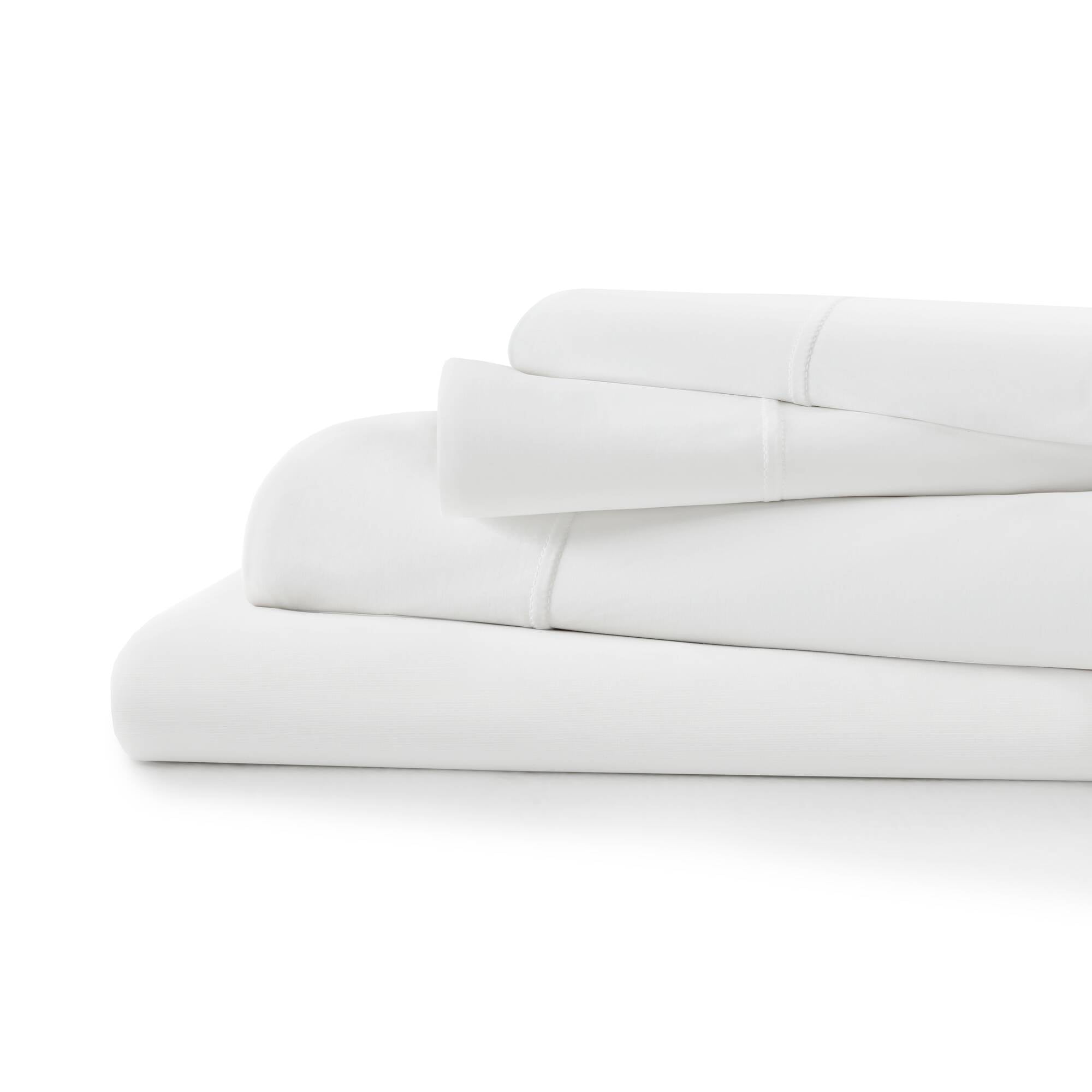 California King Stretch Jersey Sheet Set - White