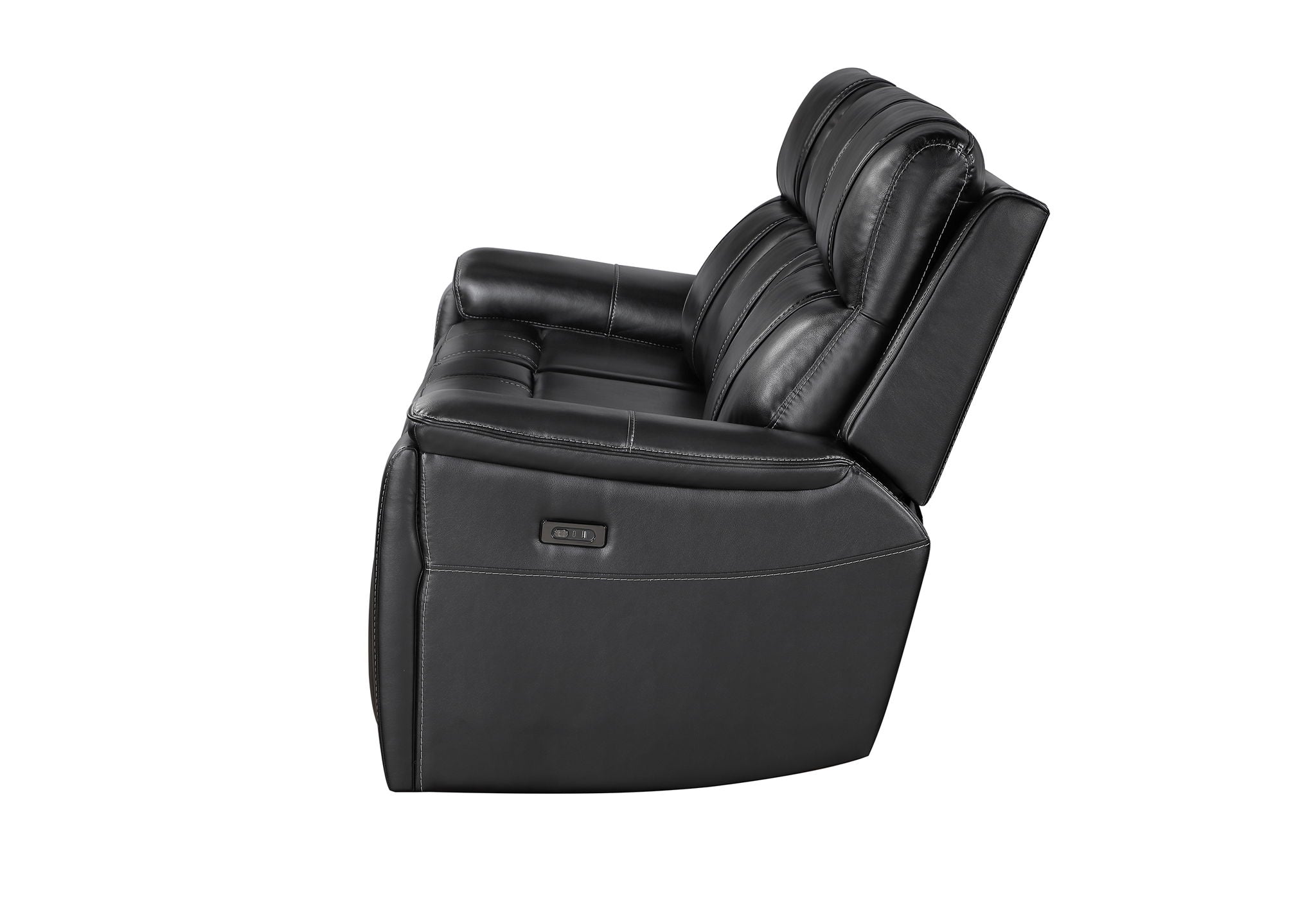 U8881 - Power Reclining Sofa With Armrest Cupholder, DDT With Watch Charger, Immerse Speaker With Subwoofer And Multi-Color LED - Black