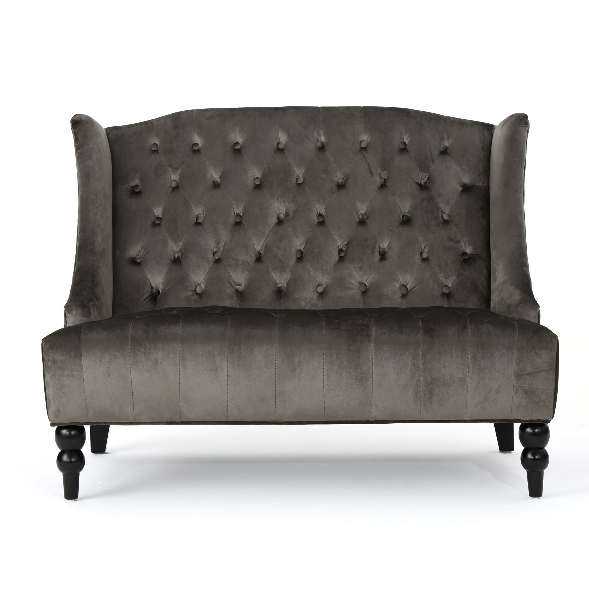 Nurturing - Upholstered Loveseat With Wing Back And Diamond Tufting