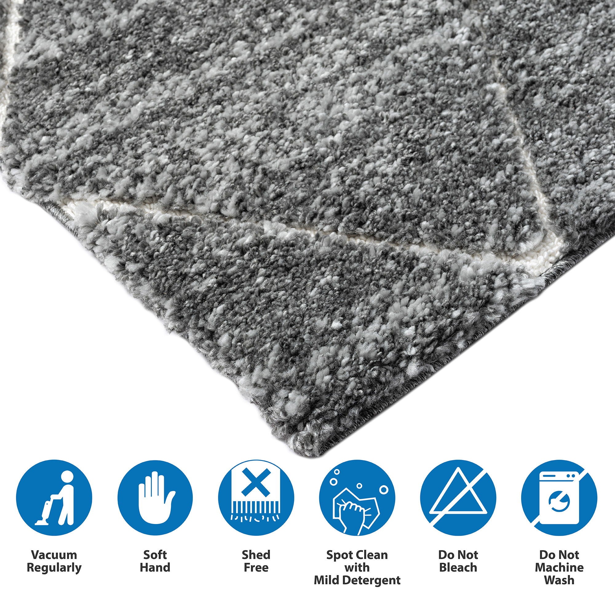 Sophie - Talas Trellis 5' x 7' Area Rug in Gray and Cream - Gray / Cream