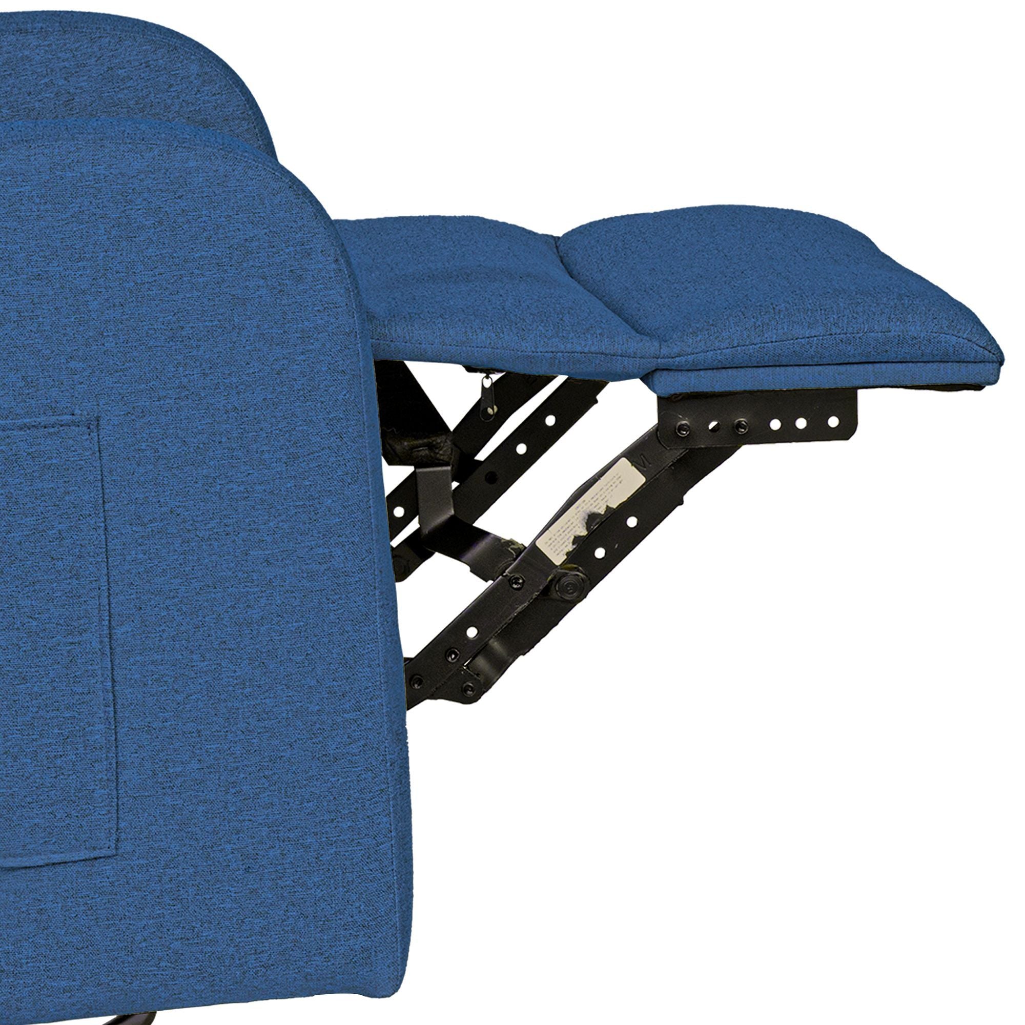 Dakota - Power Recliner 3-in-1 With Swivel, Glider, USB Ports - Blue