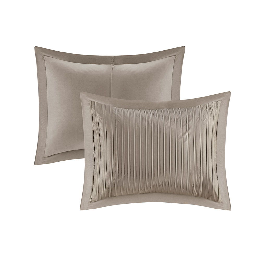Trinity - King Piece Comforter (Set of 7) - Taupe
