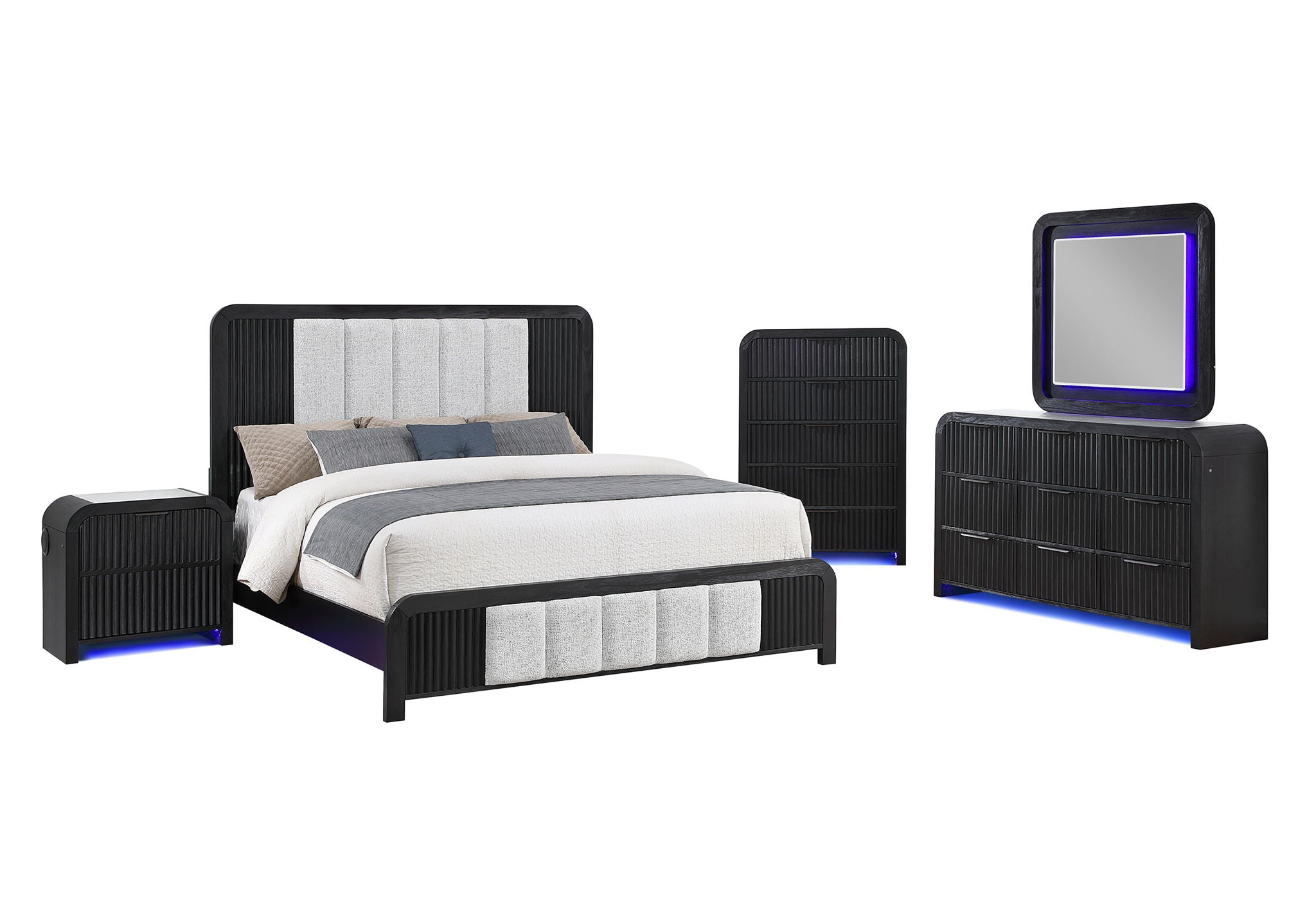 Beckett - King Bed Headboard - Black / White