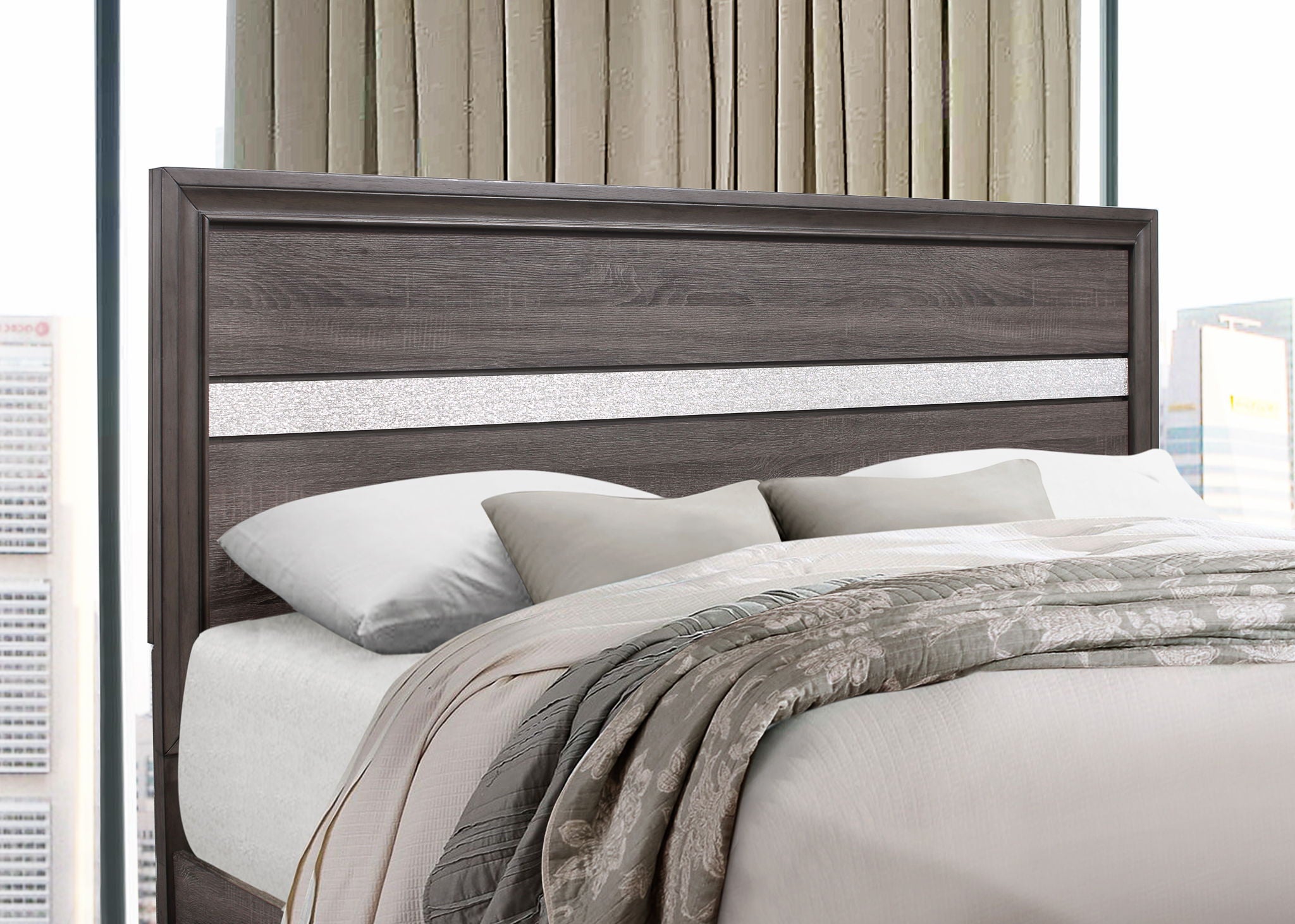 Seville - King Bed Headboard And Footboard - Gray